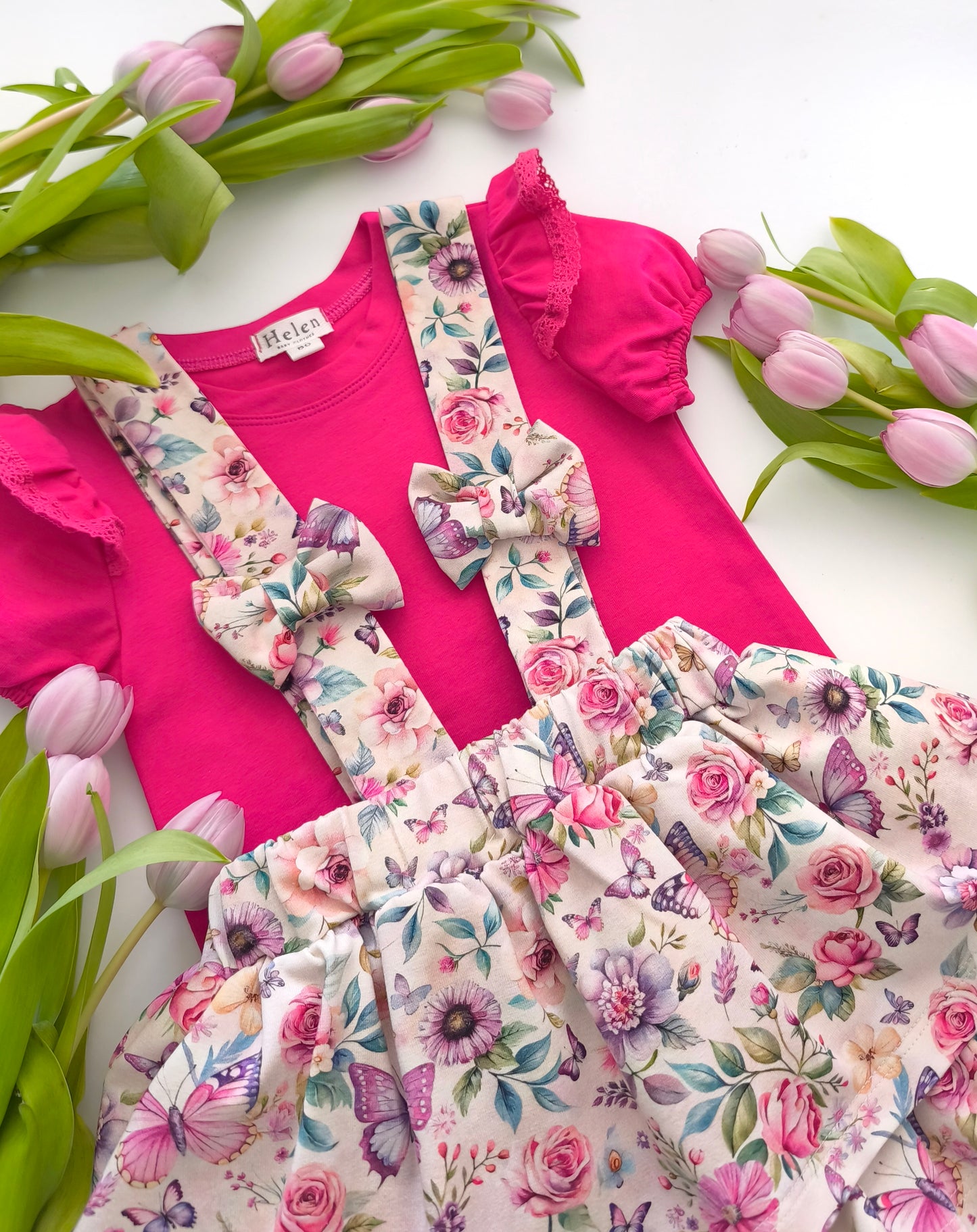 Little butterflies dungaree skirt