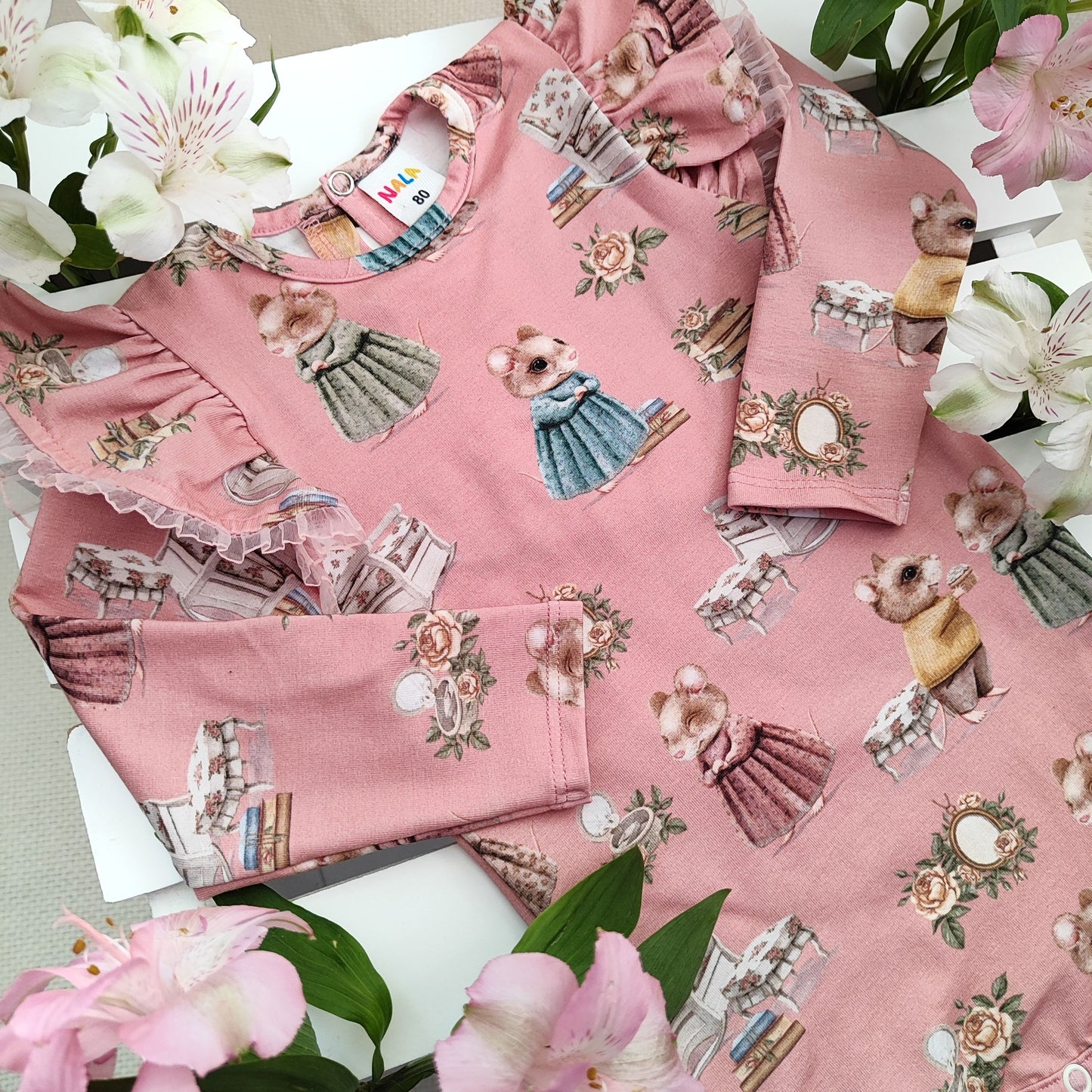 Retro mice bodysuit