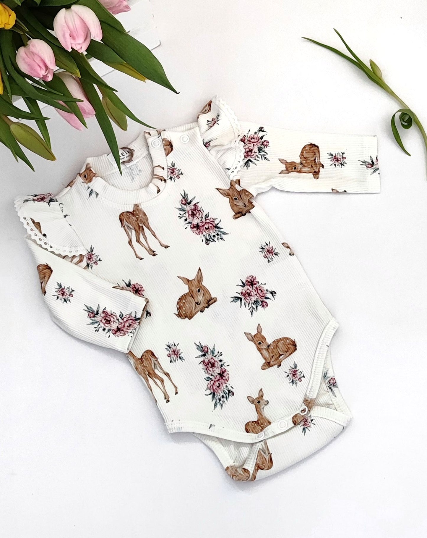 Ribbed cotton bodysuit