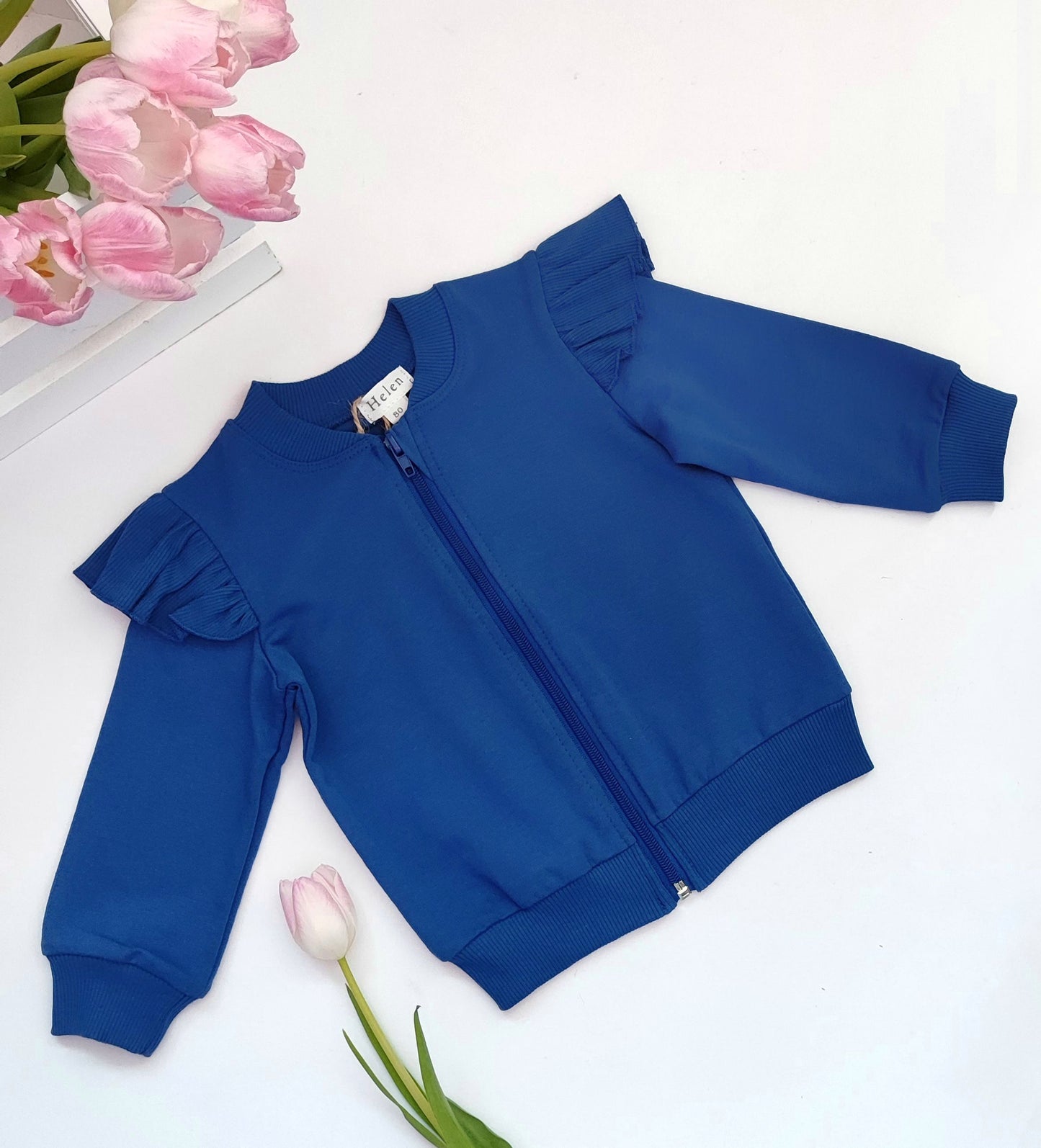 Zip-up cotton sweatshirt
