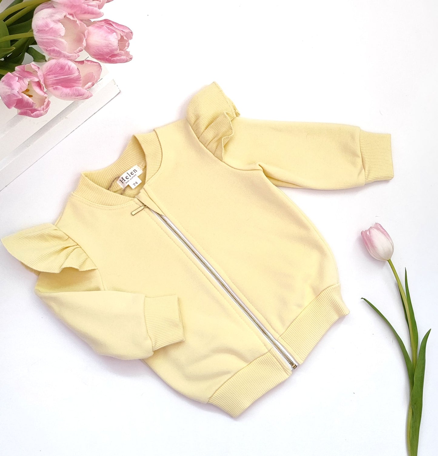 Zip-up cotton sweatshirt