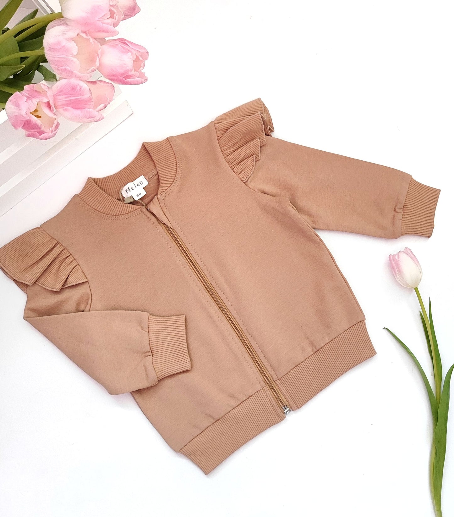 Zip-up cotton sweatshirt