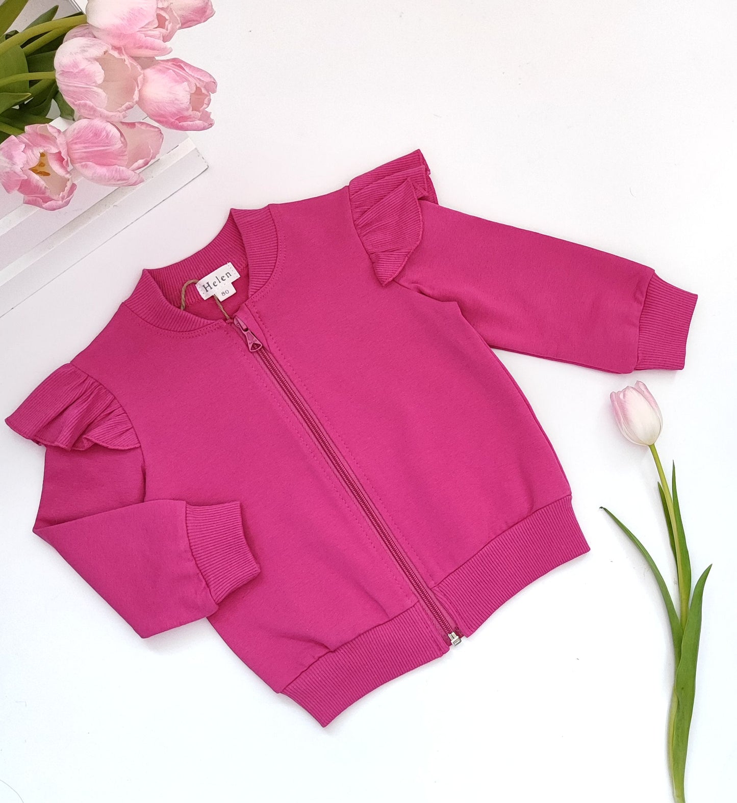 Zip-up cotton sweatshirt