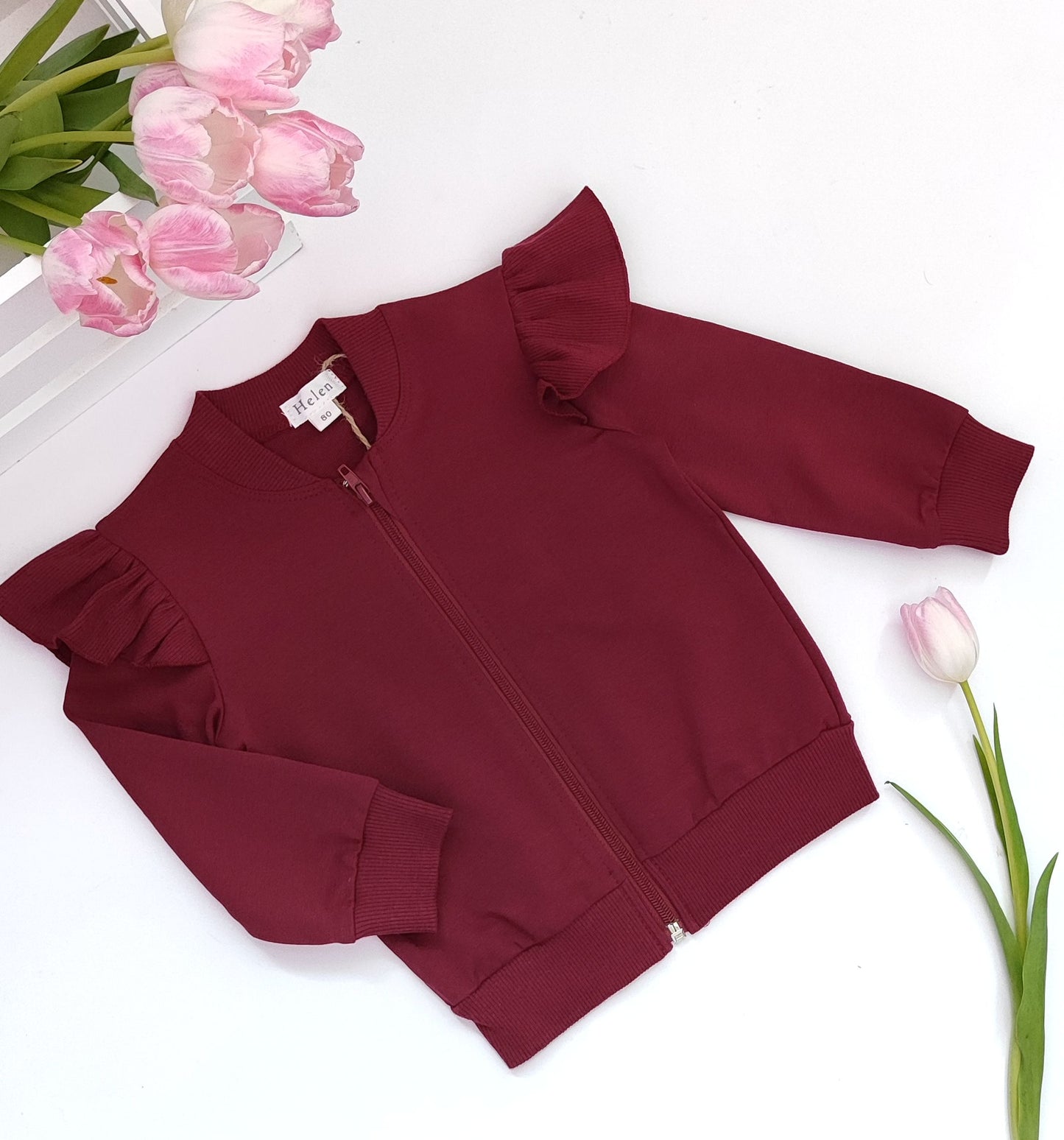 Zip-up cotton sweatshirt