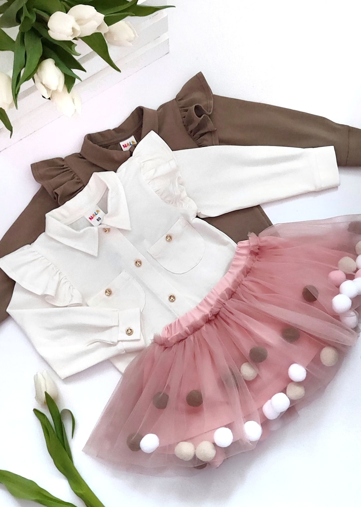 Bloomers or skirt with pompoms