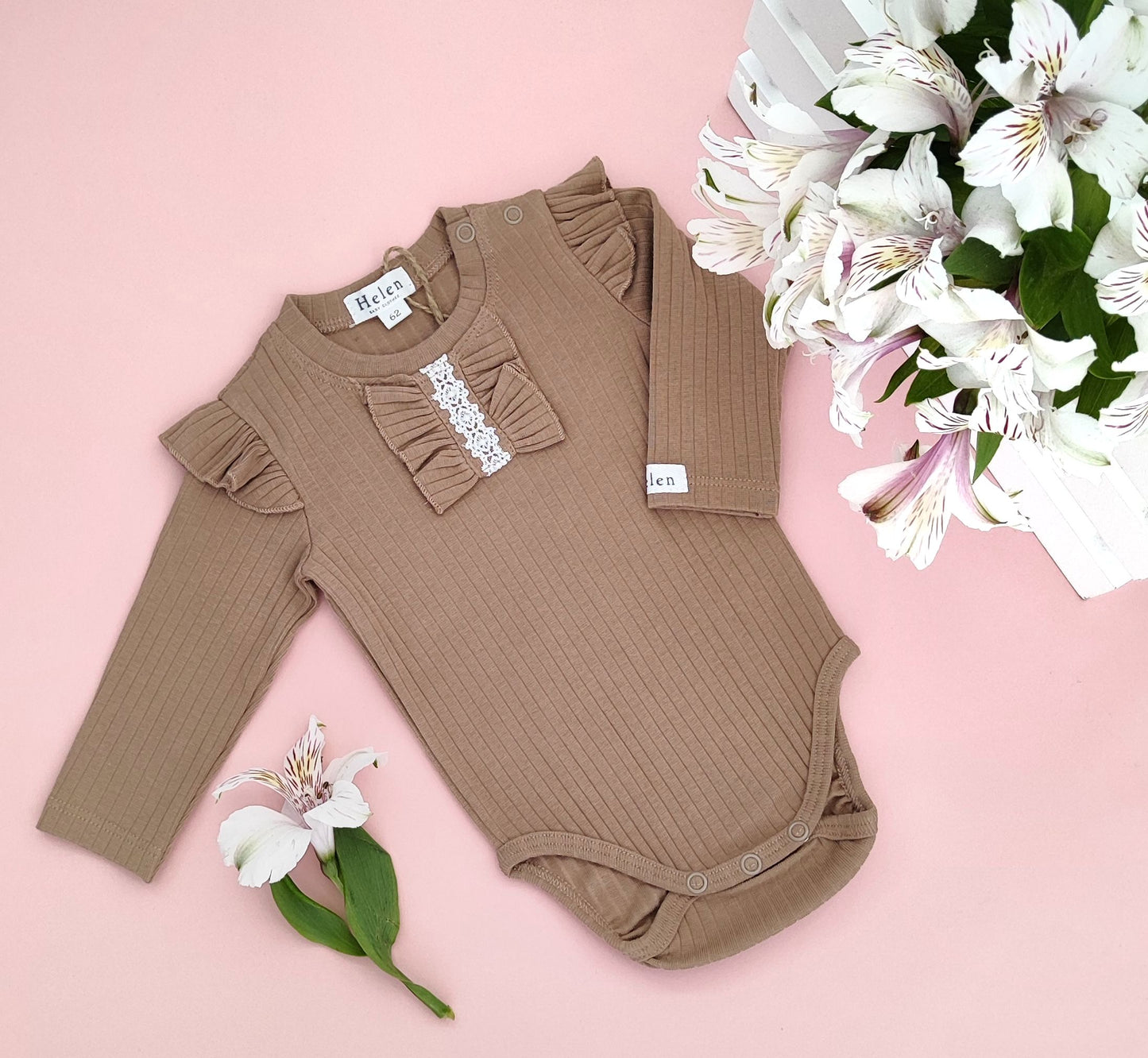 Ribbed cotton bodysuit