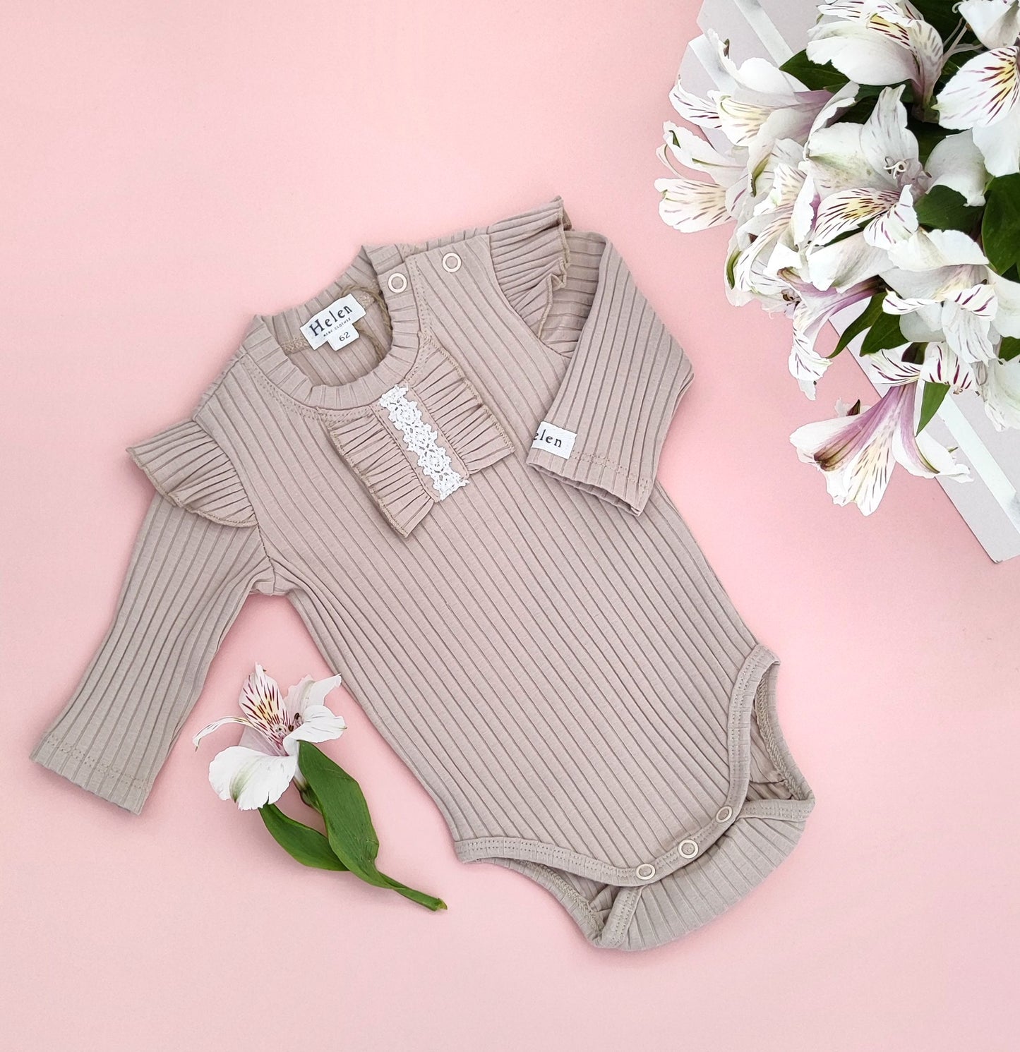 Ribbed cotton bodysuit