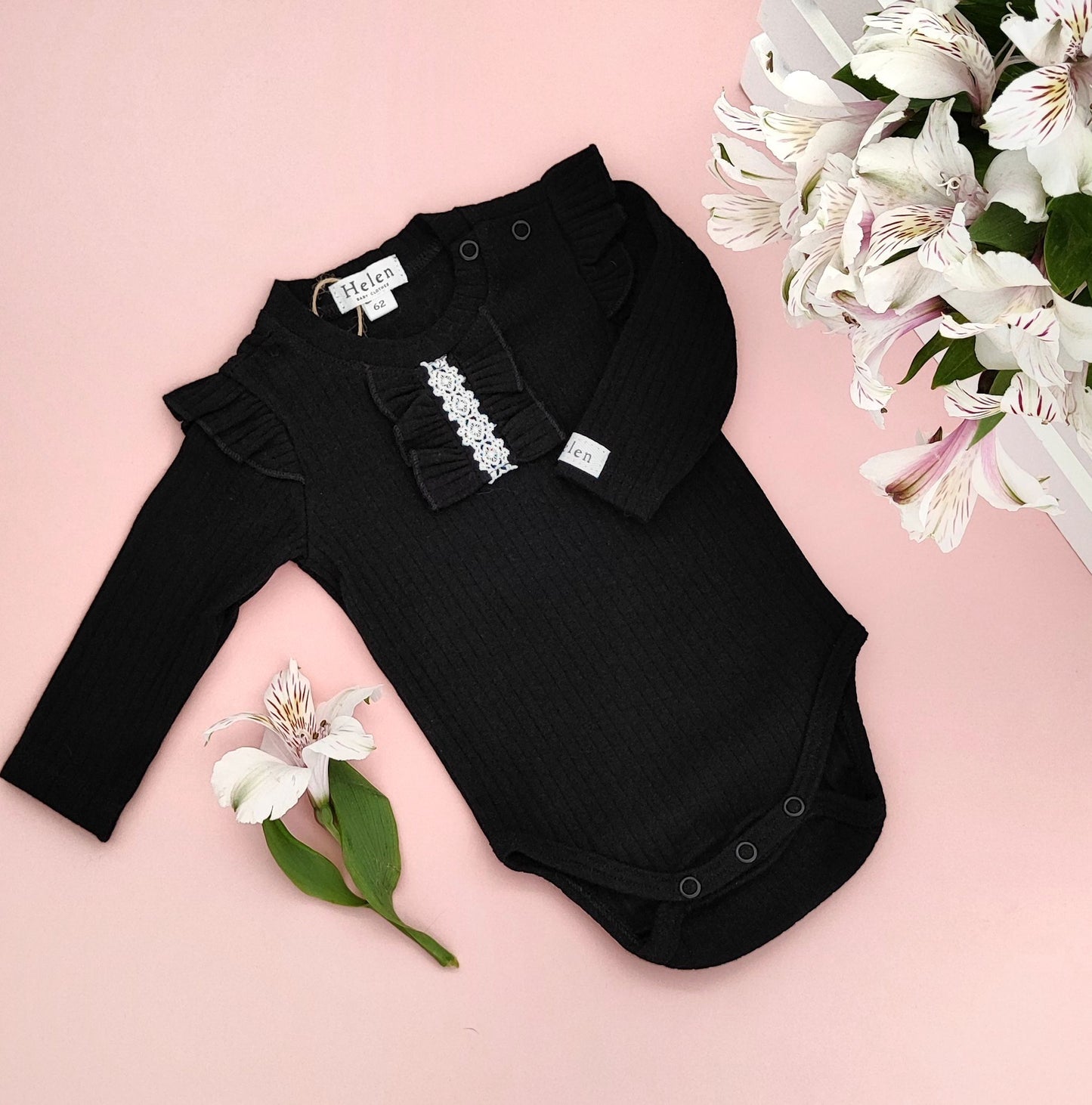 Ribbed cotton bodysuit