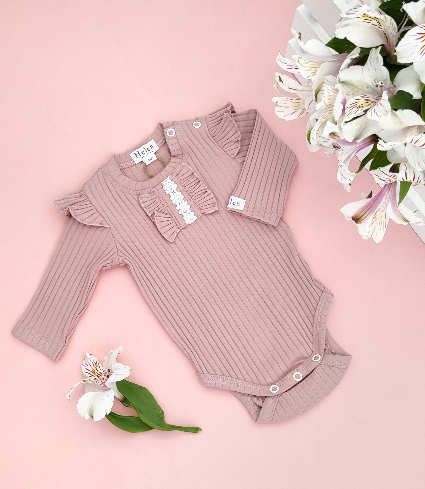 Ribbed cotton bodysuit