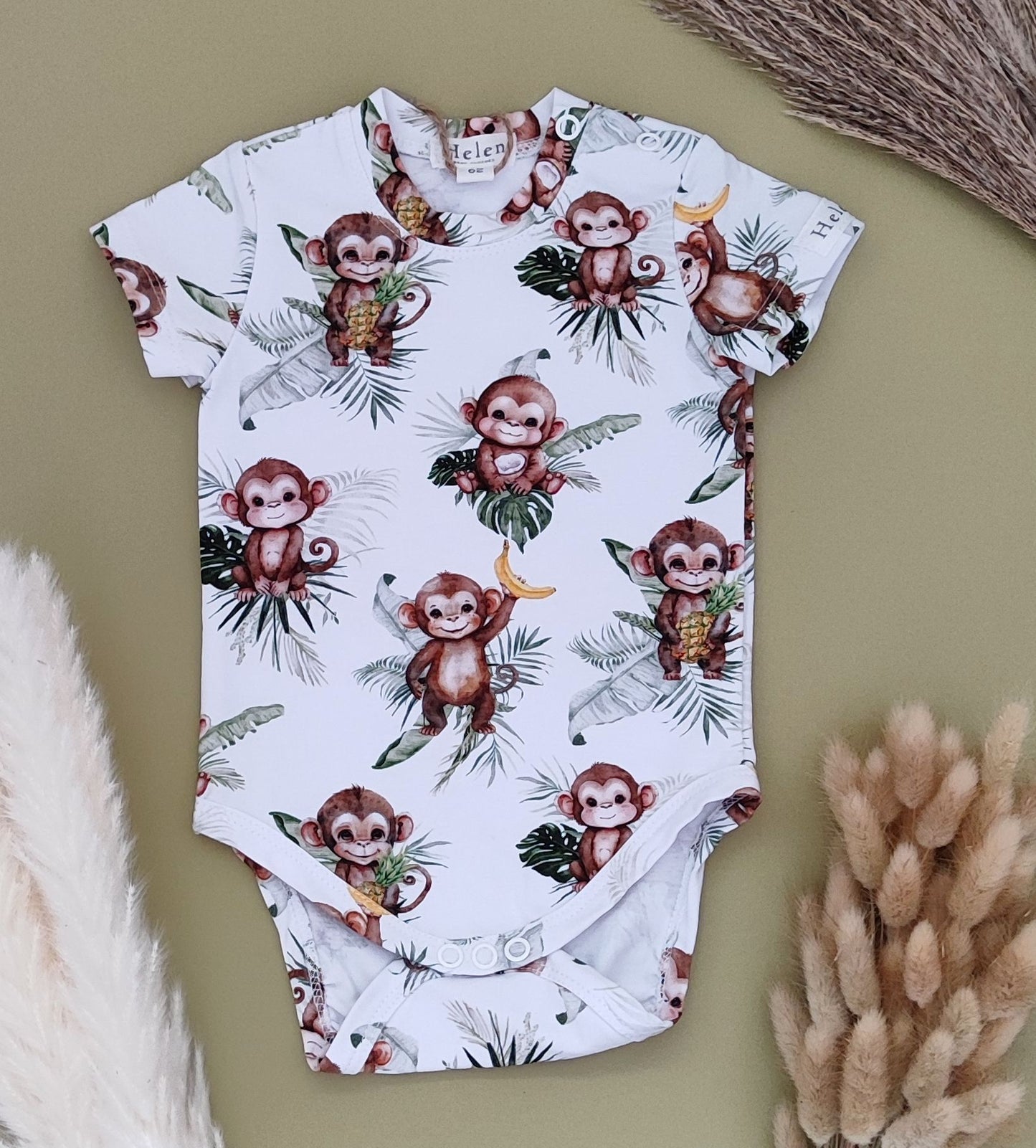 Short sleeve printed bodysuit