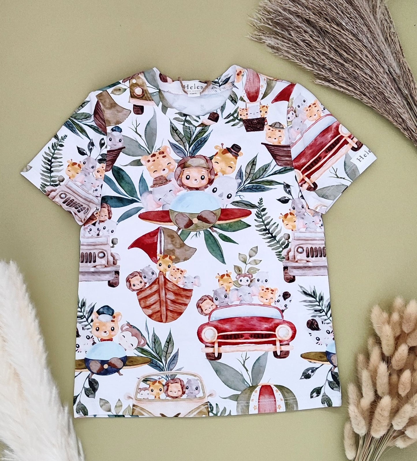 Short sleeve printed top