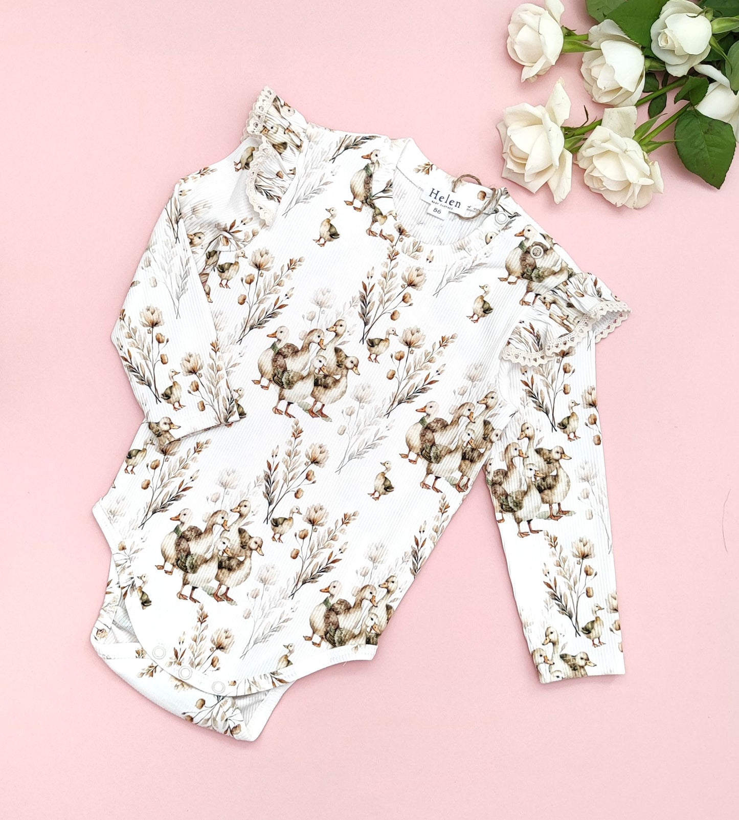 Ribbed cotton bodysuit