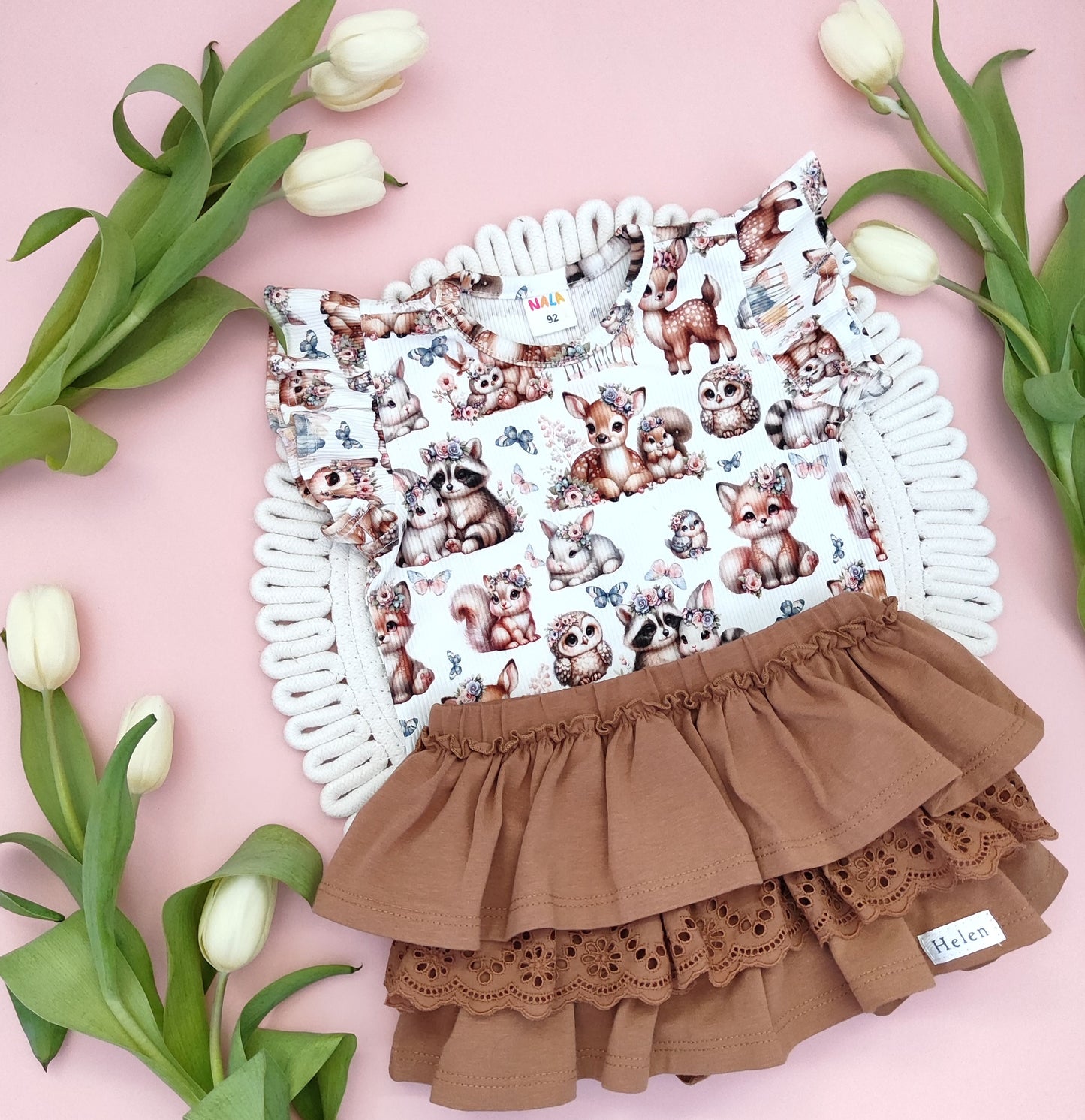 Woodland animals bodysuit
