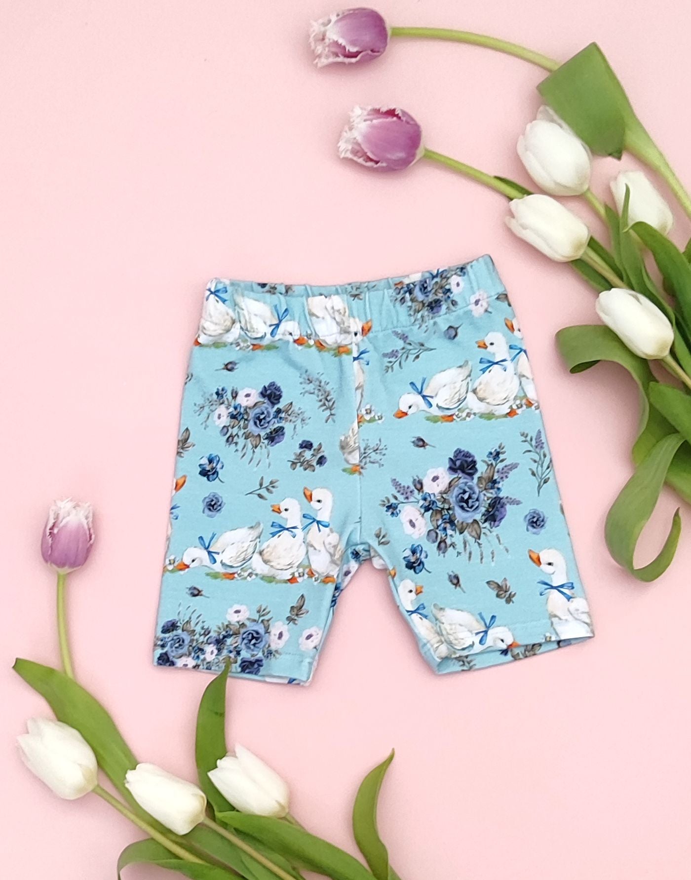 Cute geese cycling shorts