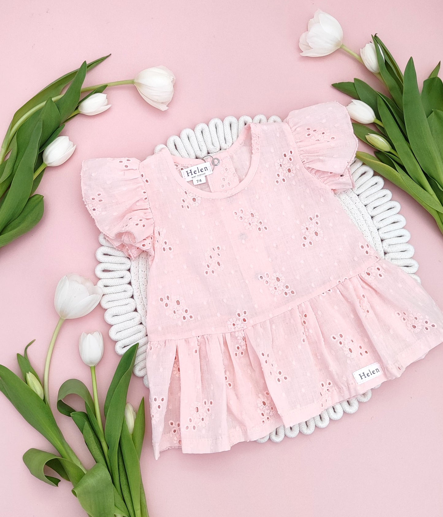 Embroidered cotton tunic