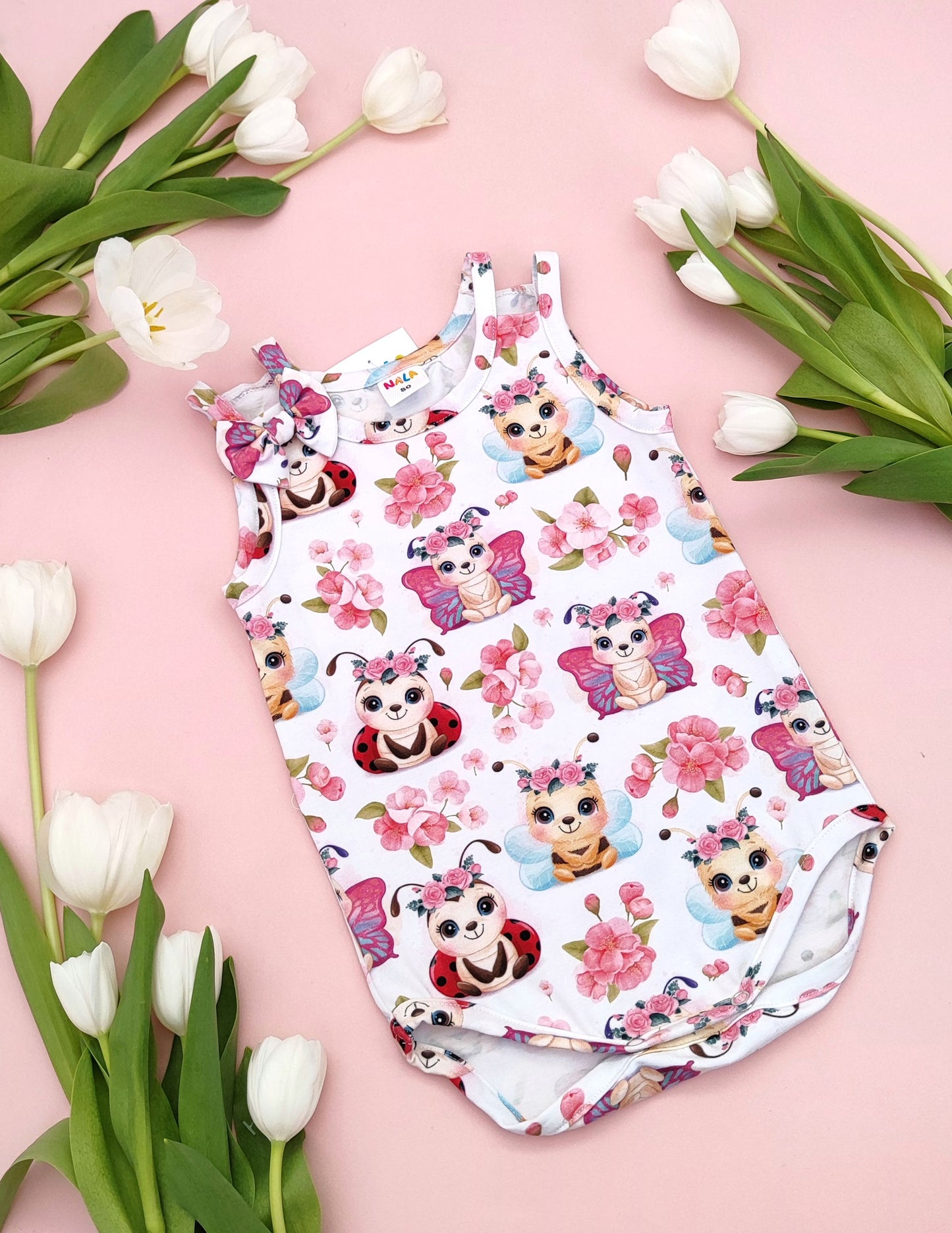Printed vest bodysuit