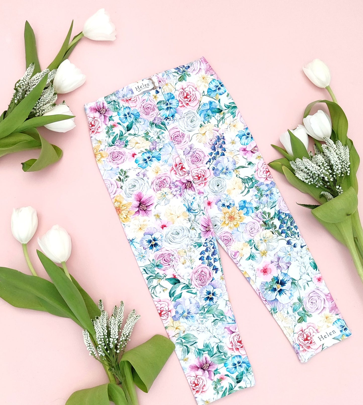 Multicolour flower leggings