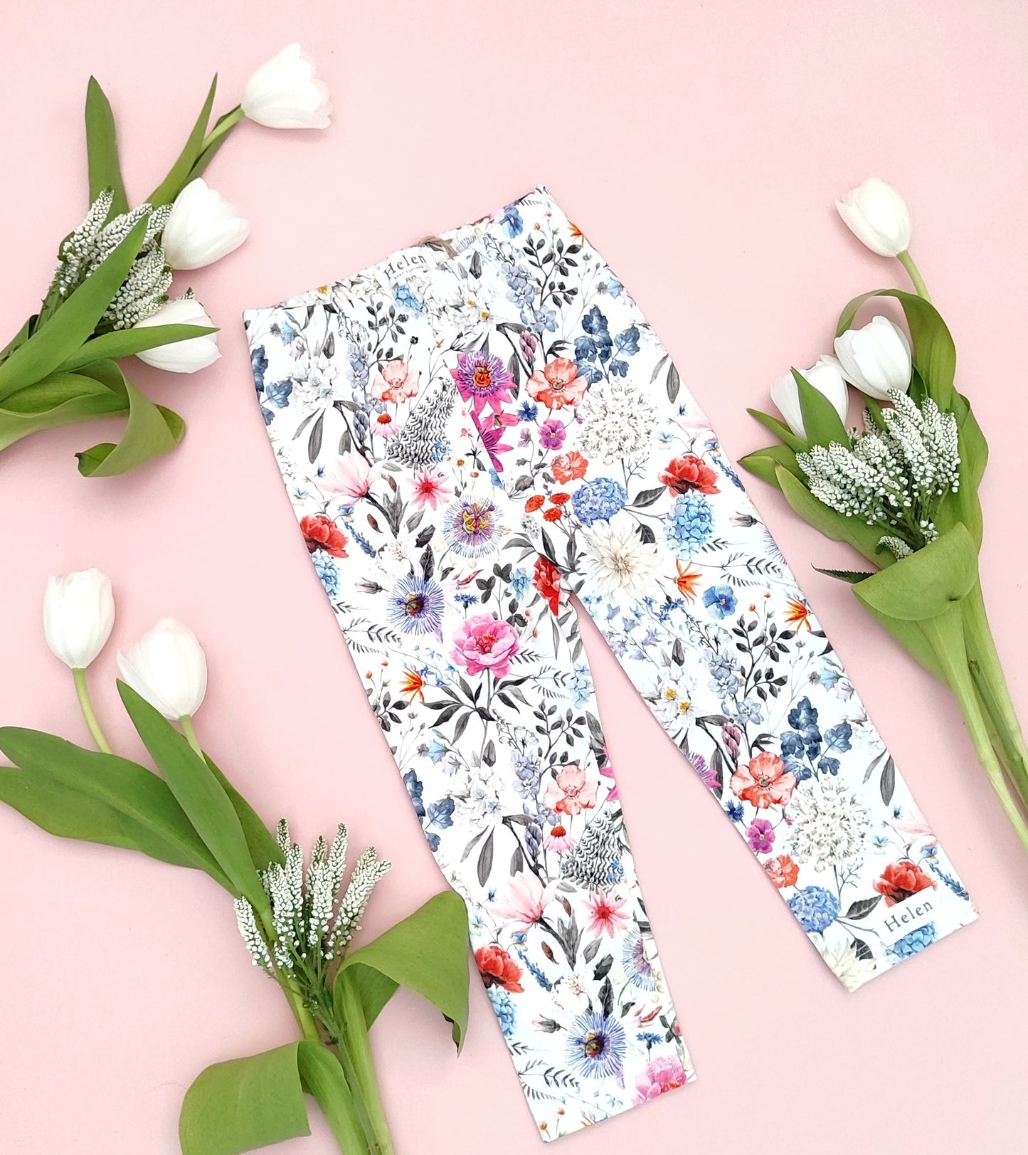 Multicolour flower leggings