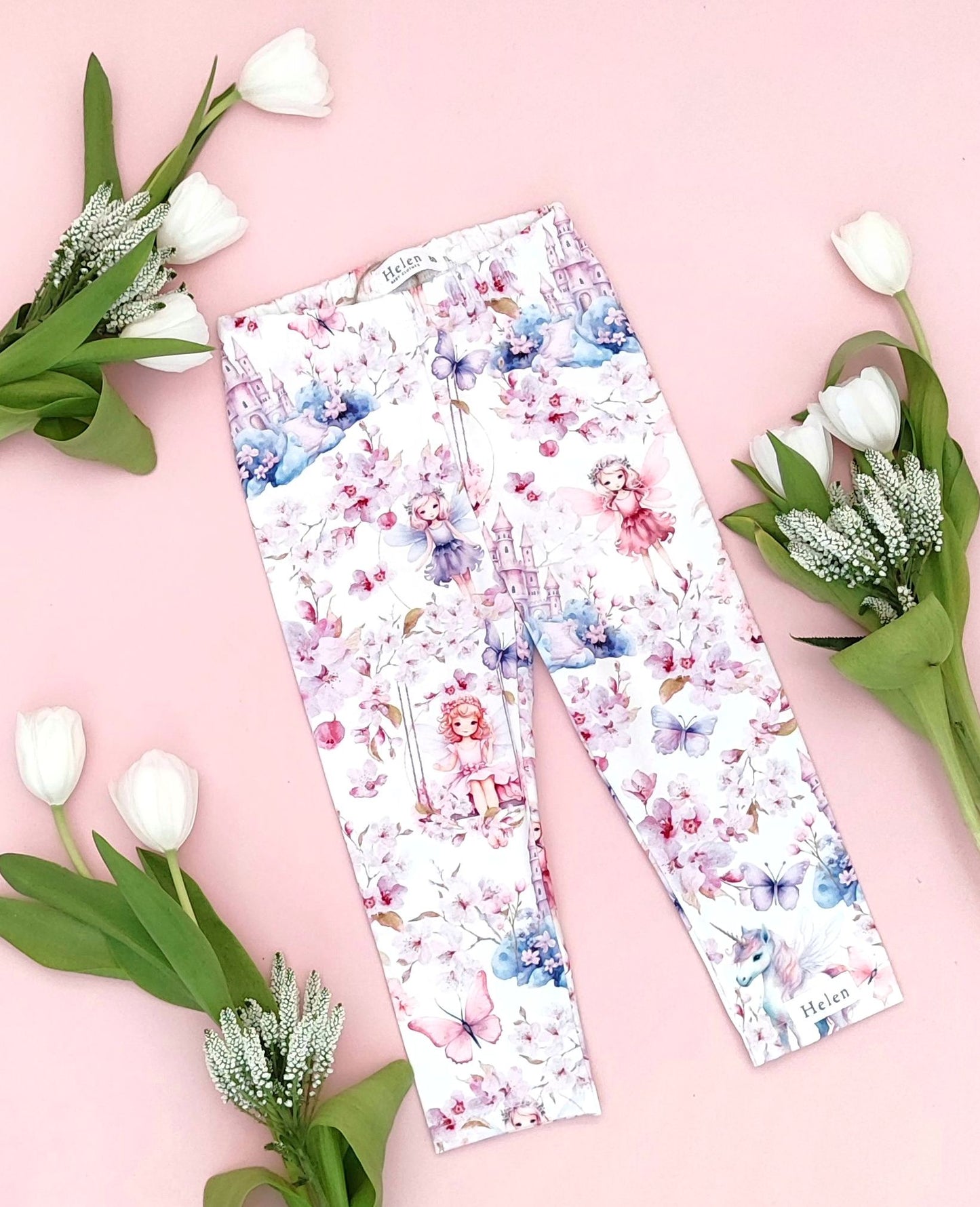 Pastel pink leggings