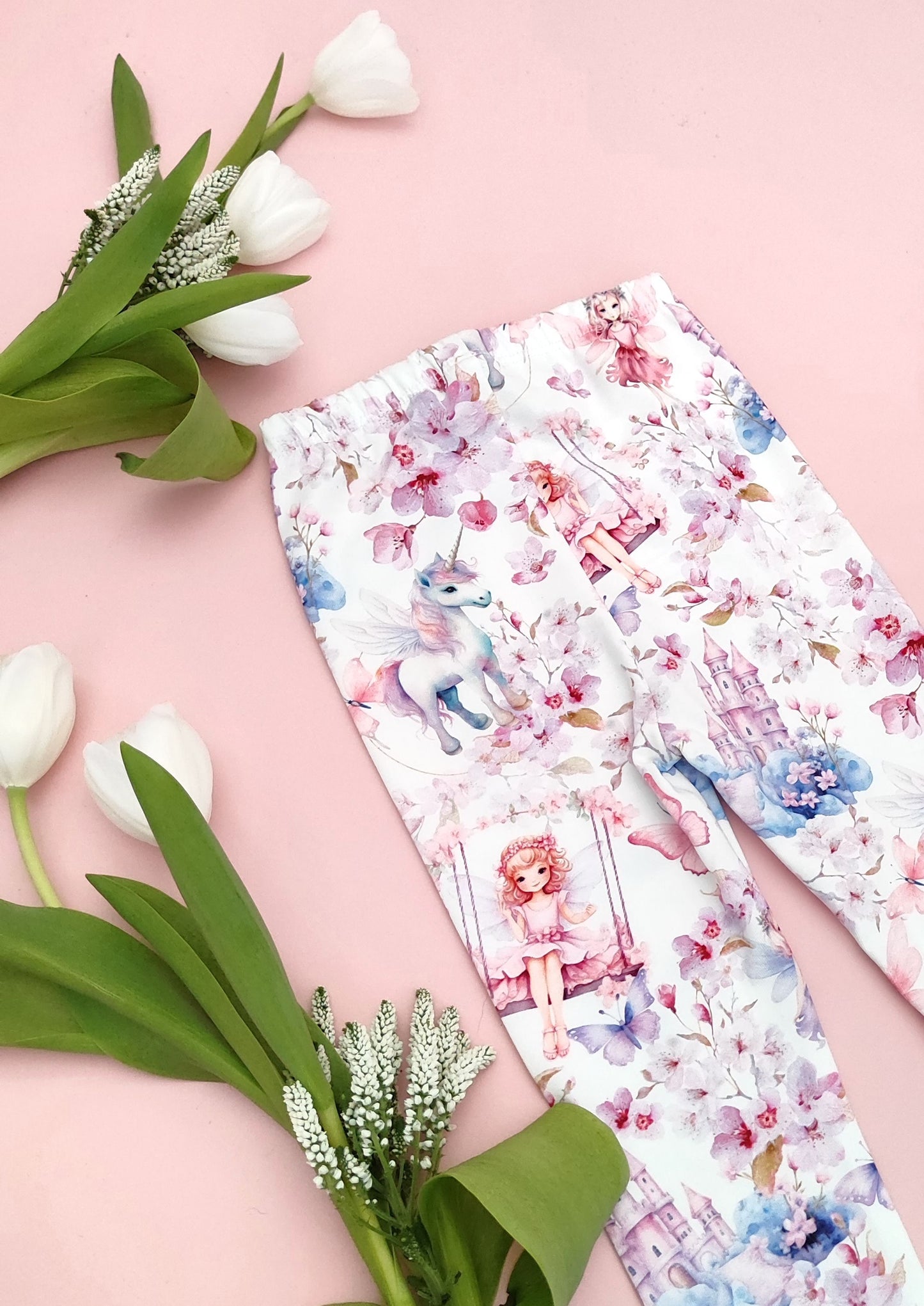 Pastel pink leggings