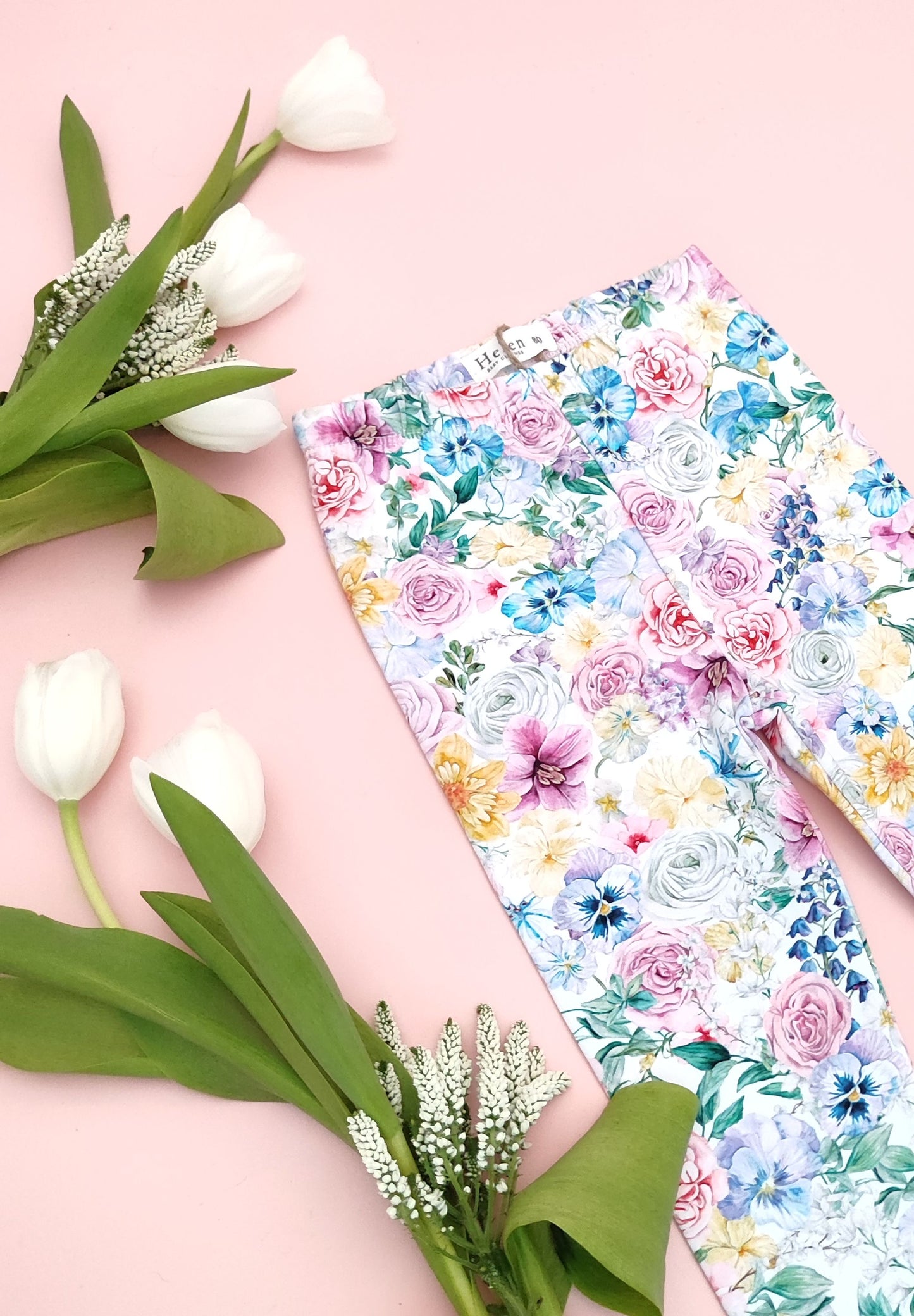 Multicolour flower leggings