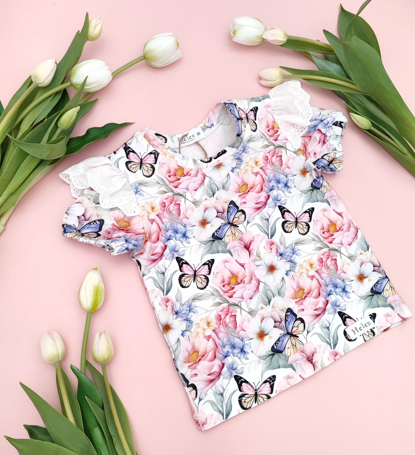 Colourful meadow short sleeve top