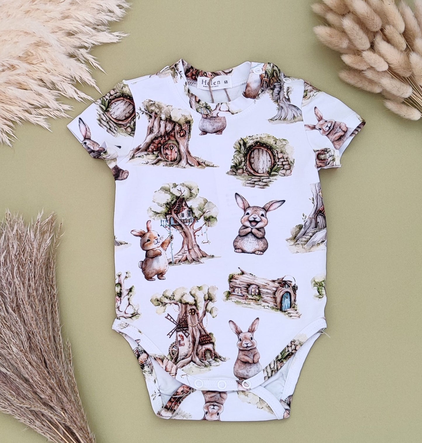 Short sleeve printed bodysuit