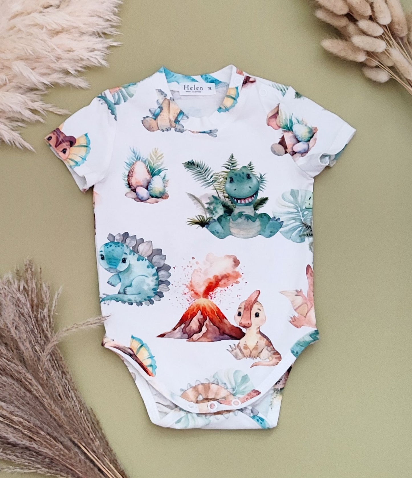 Short sleeve printed bodysuit