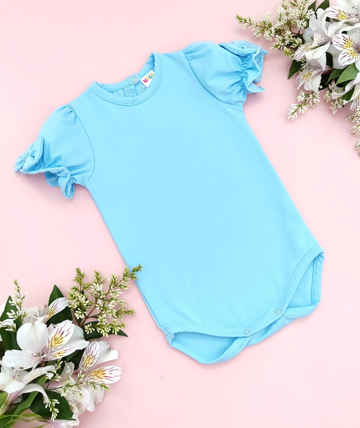 Unicorns one colour puff sleeve bodysuit