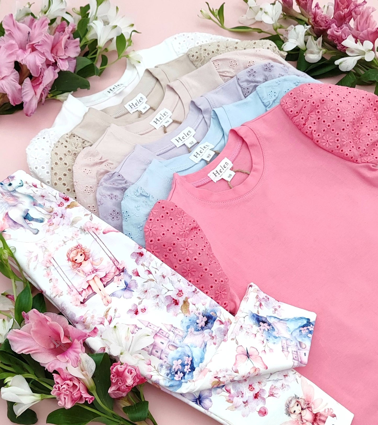 Pastel pink leggings