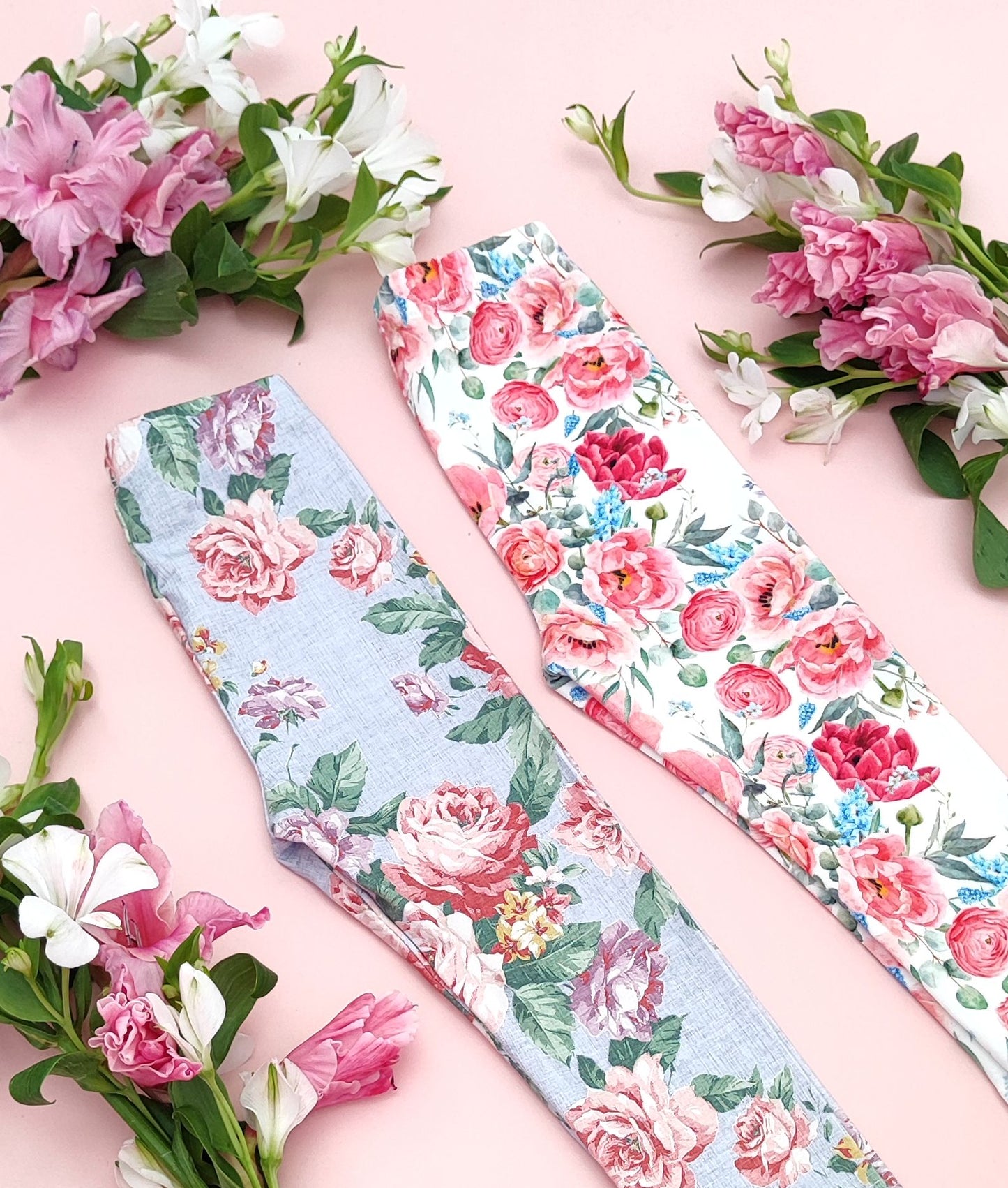 Red flowers leggings
