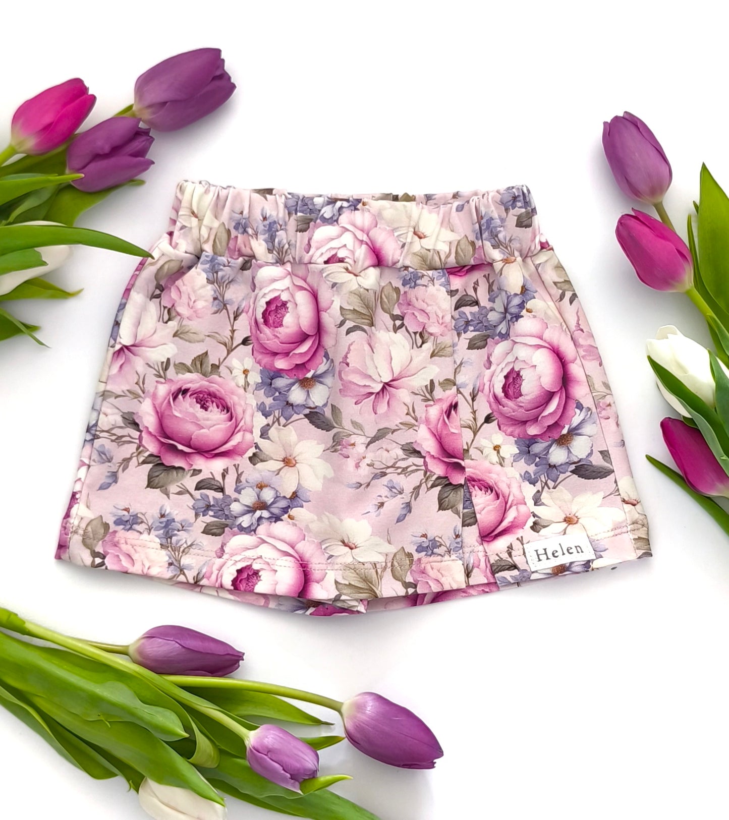 Peonies skort