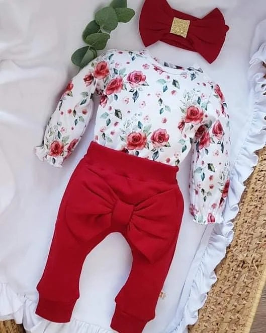 Mona rose long sleeve printed bodysuit