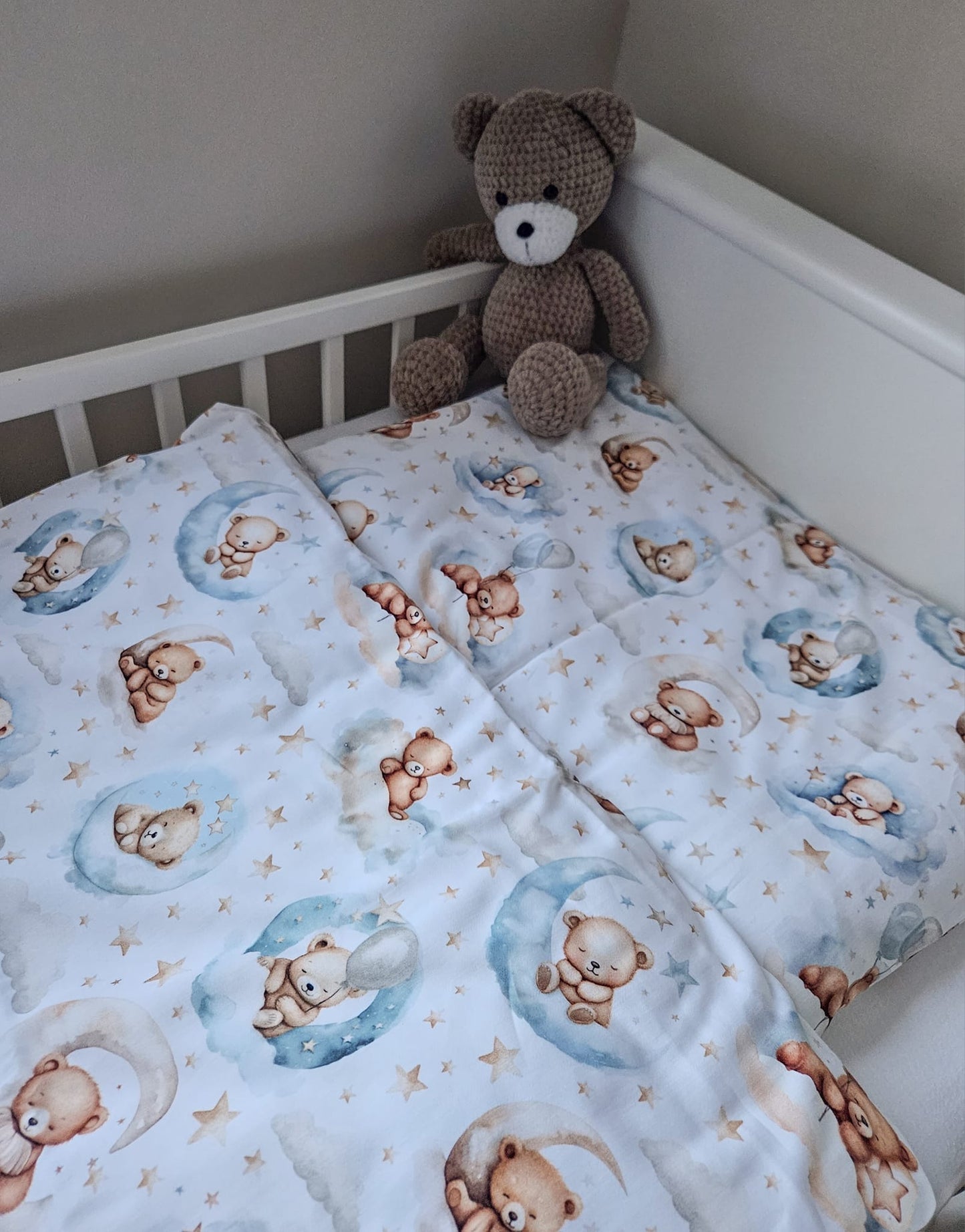 Sleeping bears - blue bedding set