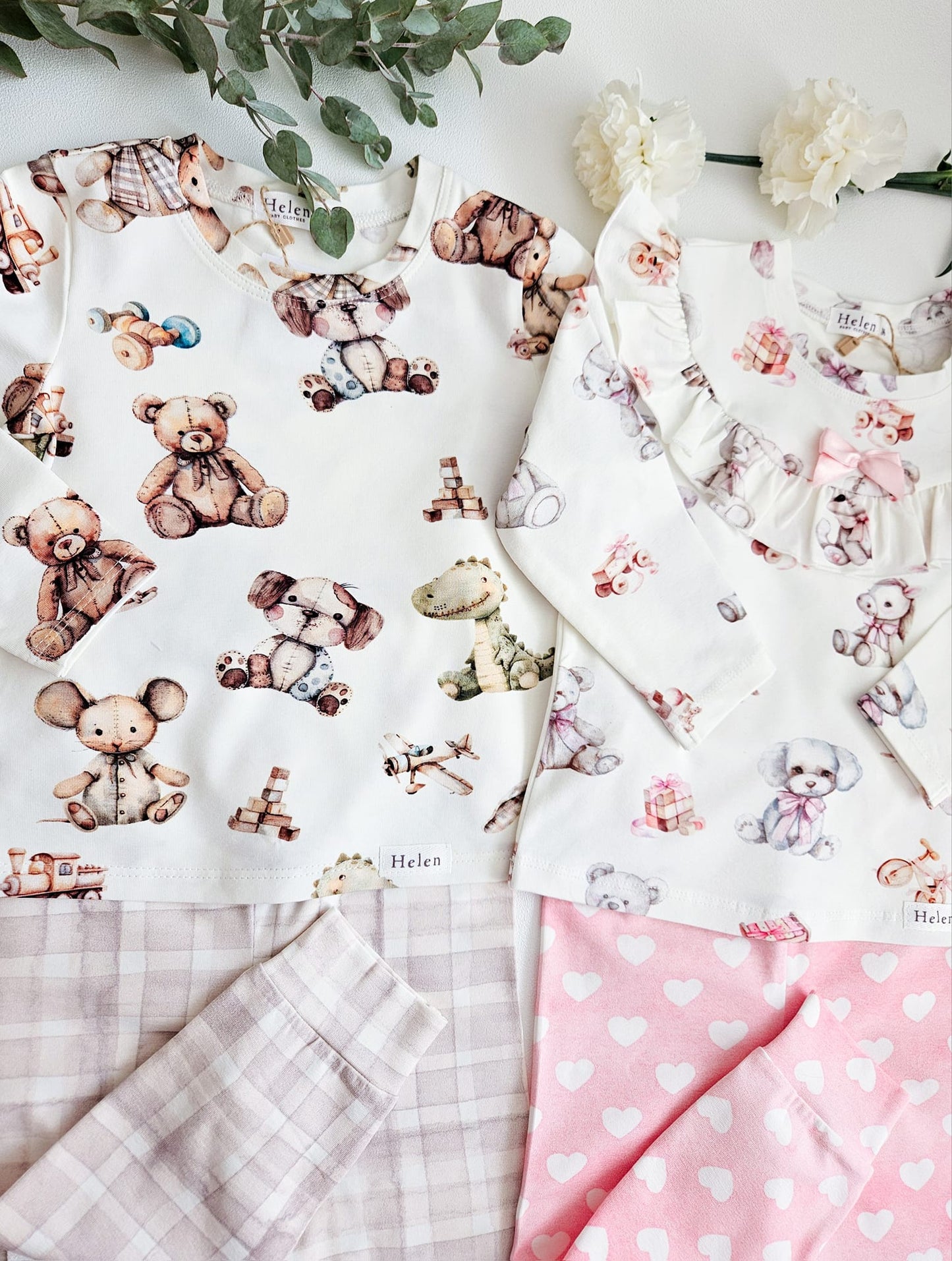 Retro pyjama set - long sleeve
