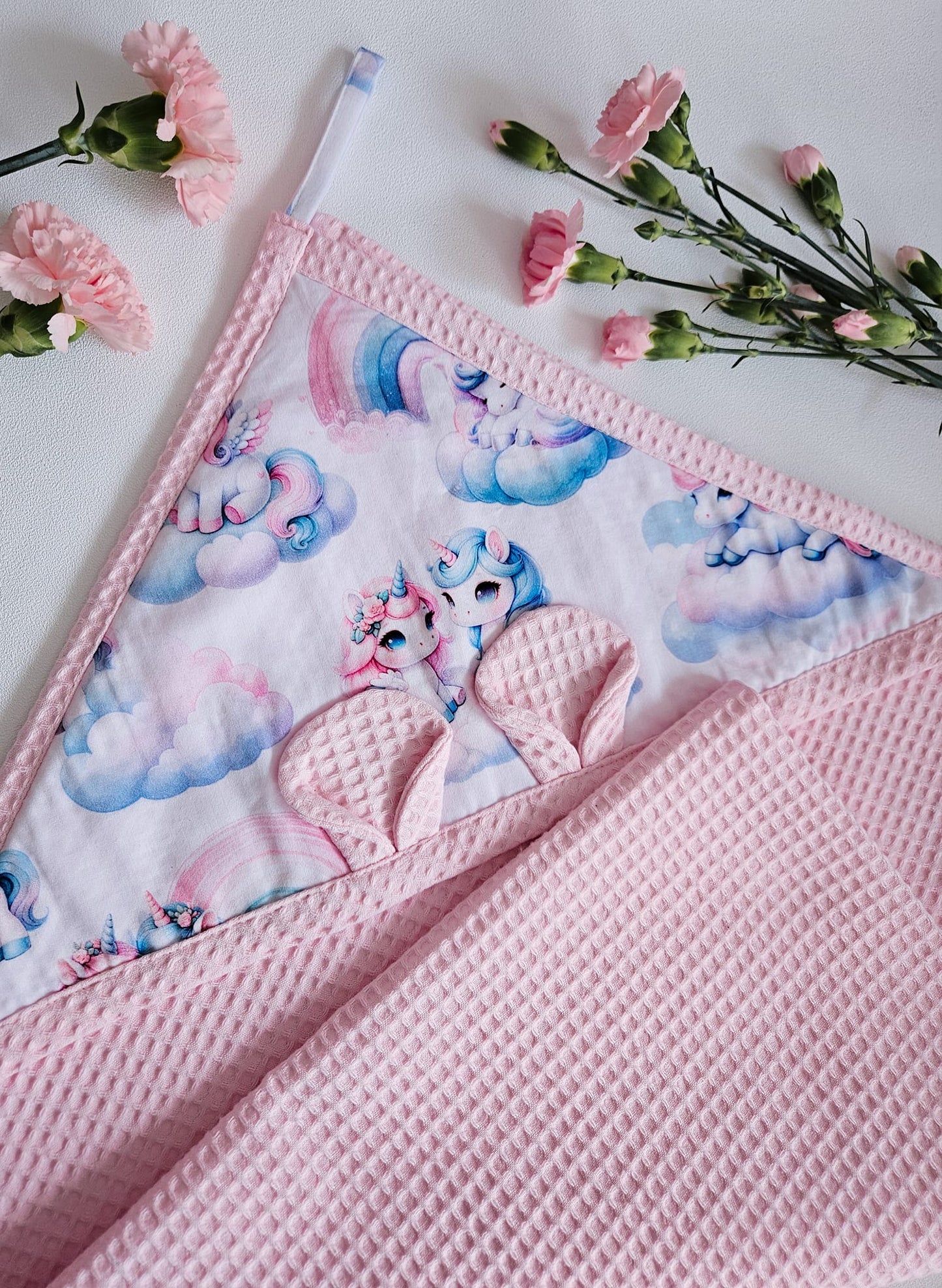 Rainbow unicorn - hooded wrap
