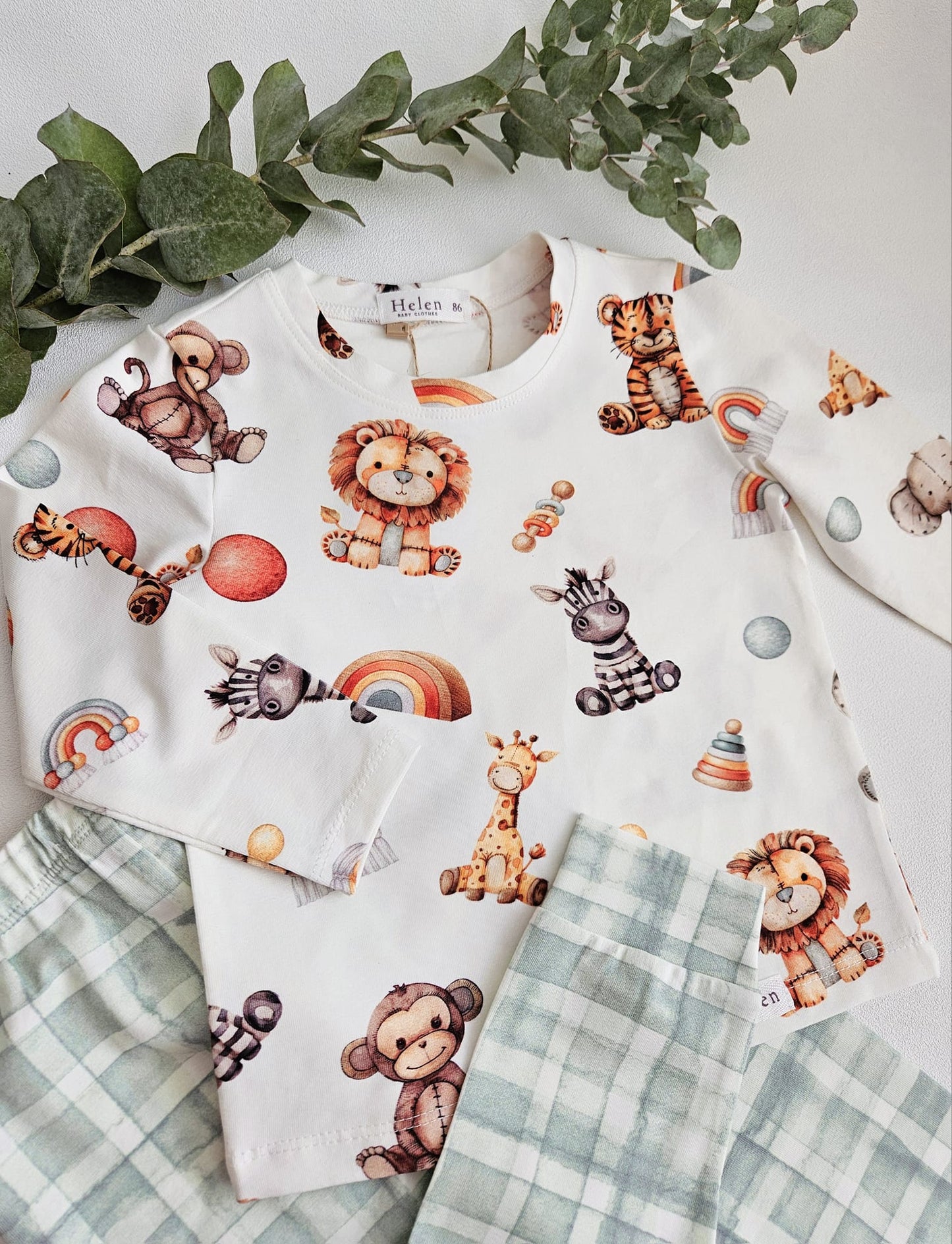 Retro pyjama set - long sleeve