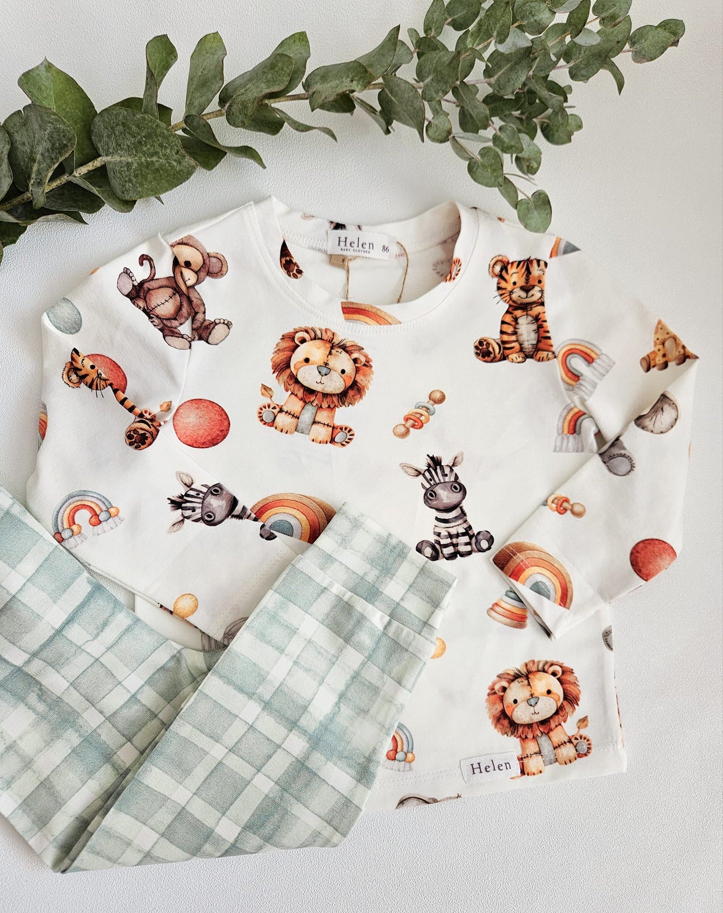 Retro pyjama set - long sleeve