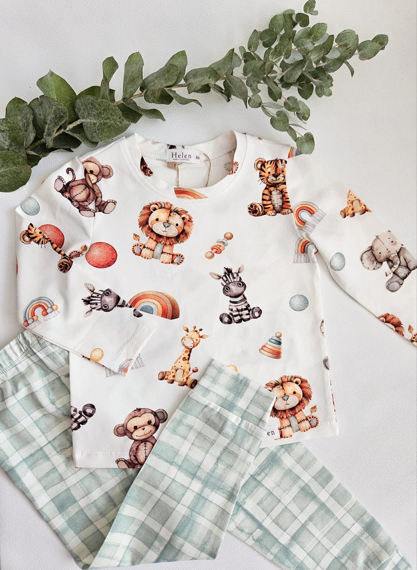 Retro pyjama set - long sleeve