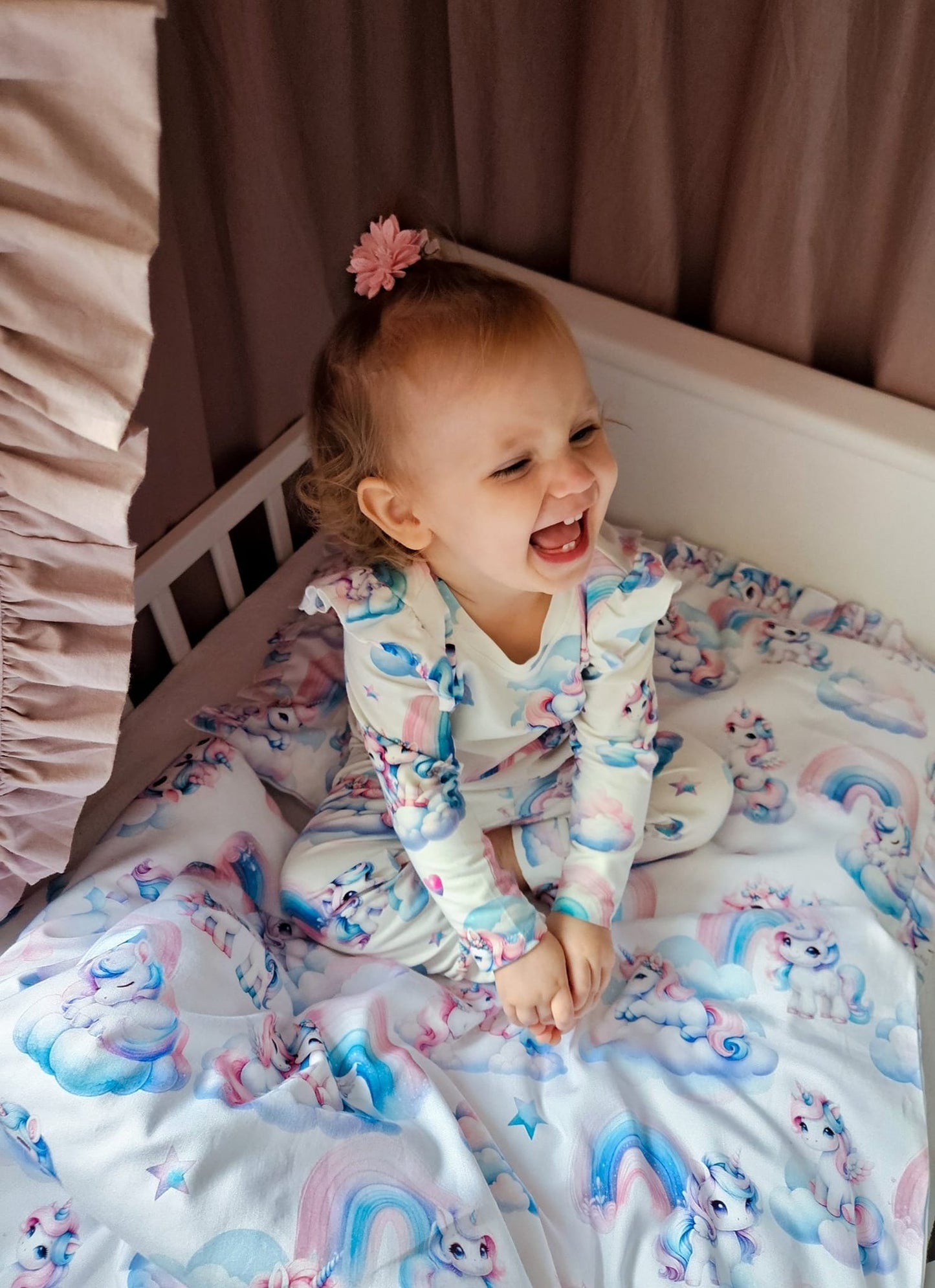 Rainbow unicorns - long sleeve pyjama