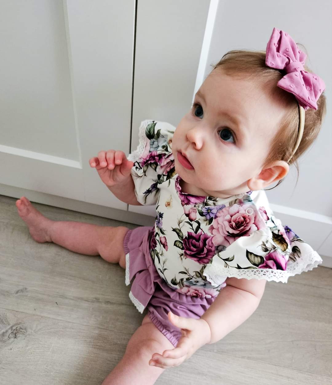 Amaranth roses bodysuit