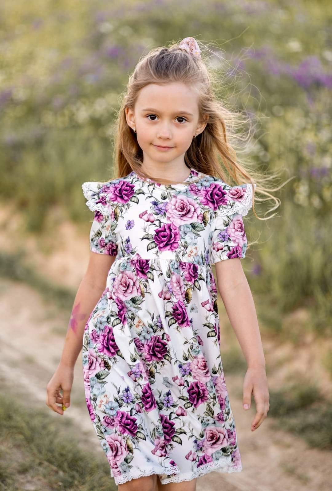 Amaranth roses dress