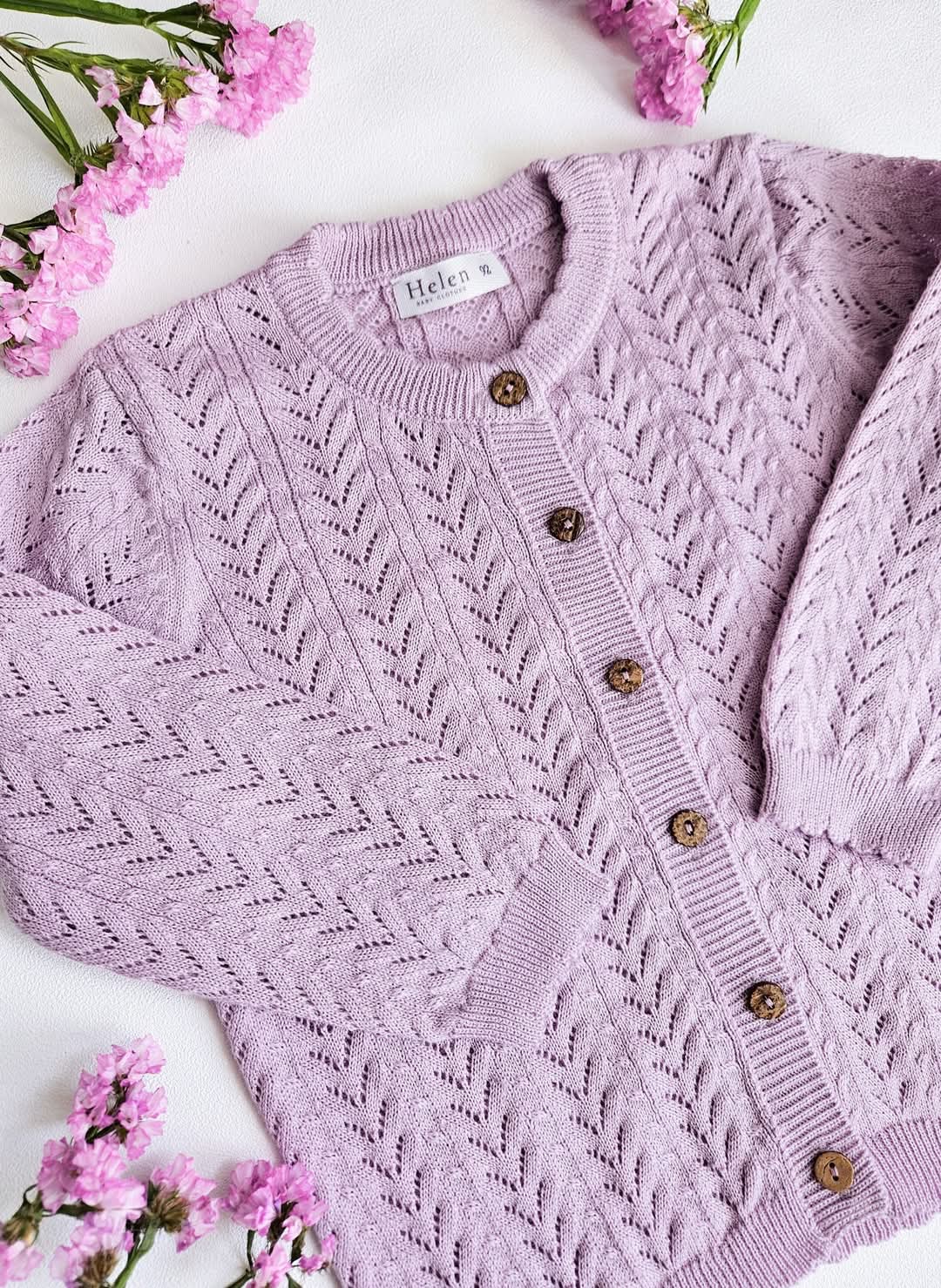 Openwork cardigan