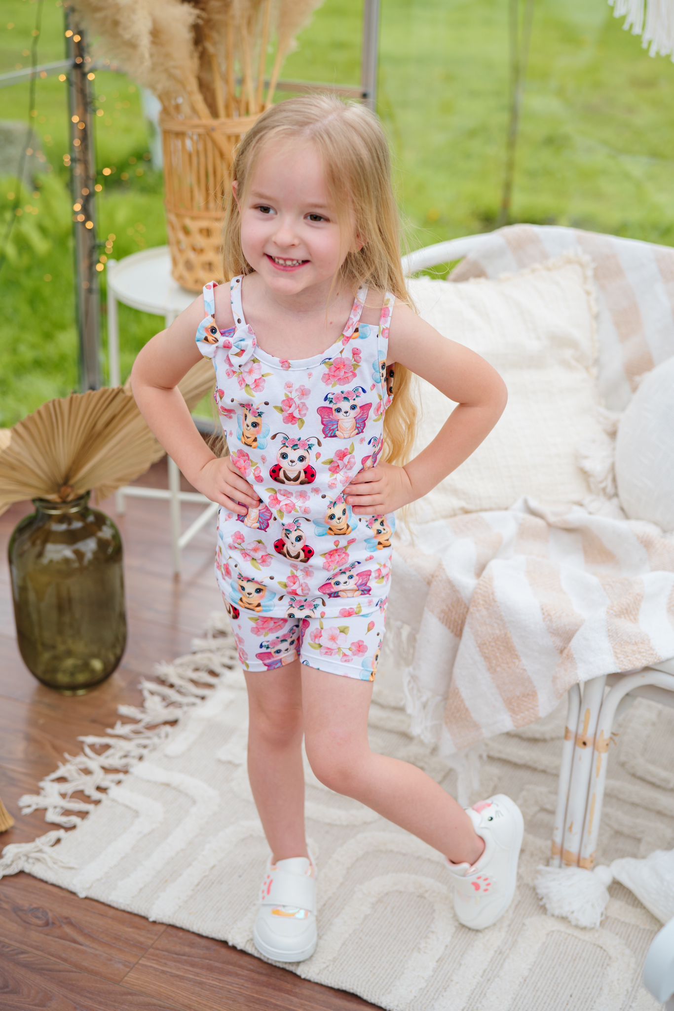 Printed vest bodysuit
