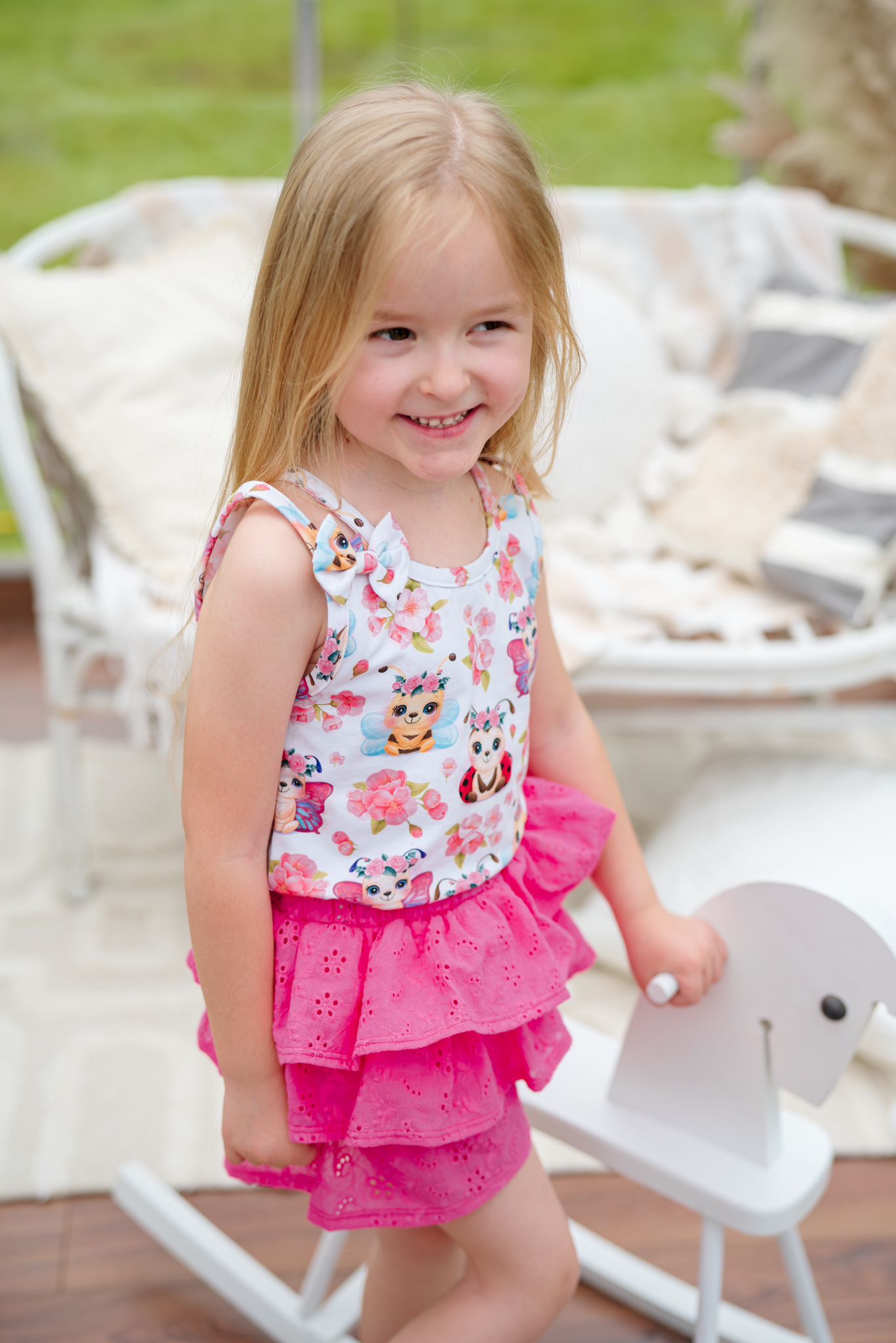 Printed vest bodysuit