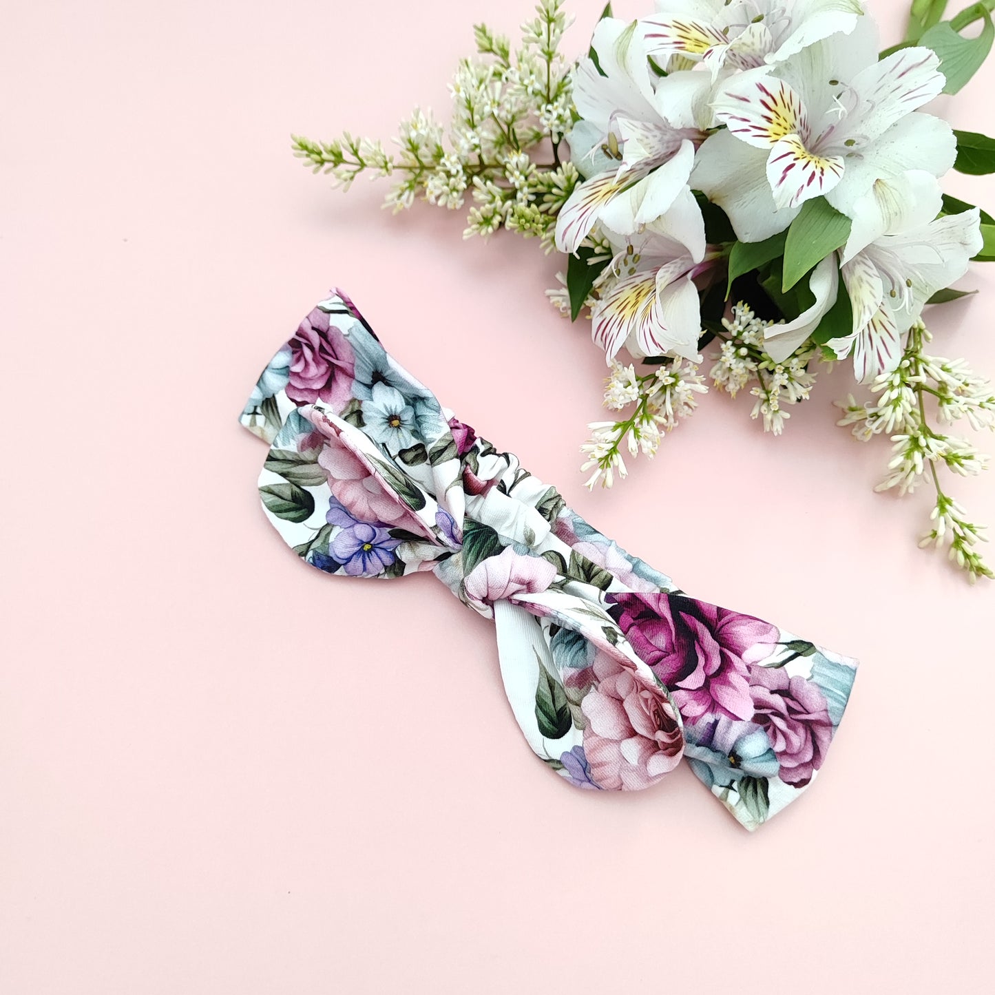 Amaranth roses headband