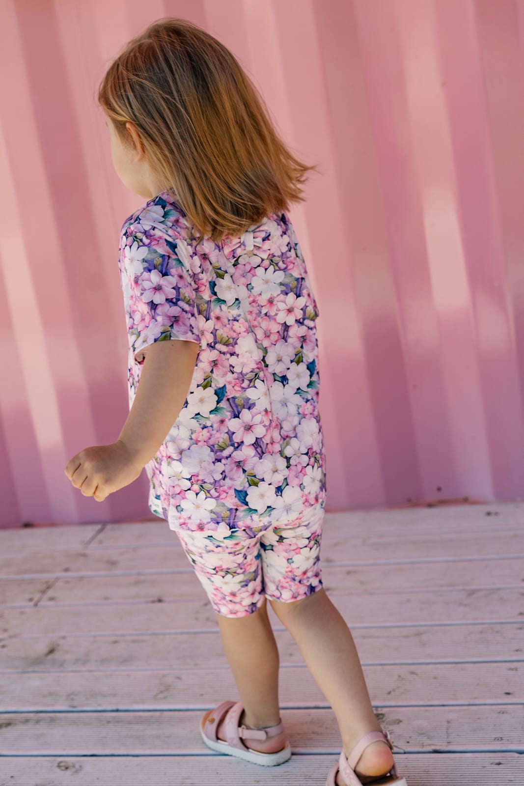 Little bow printed cycling shorts