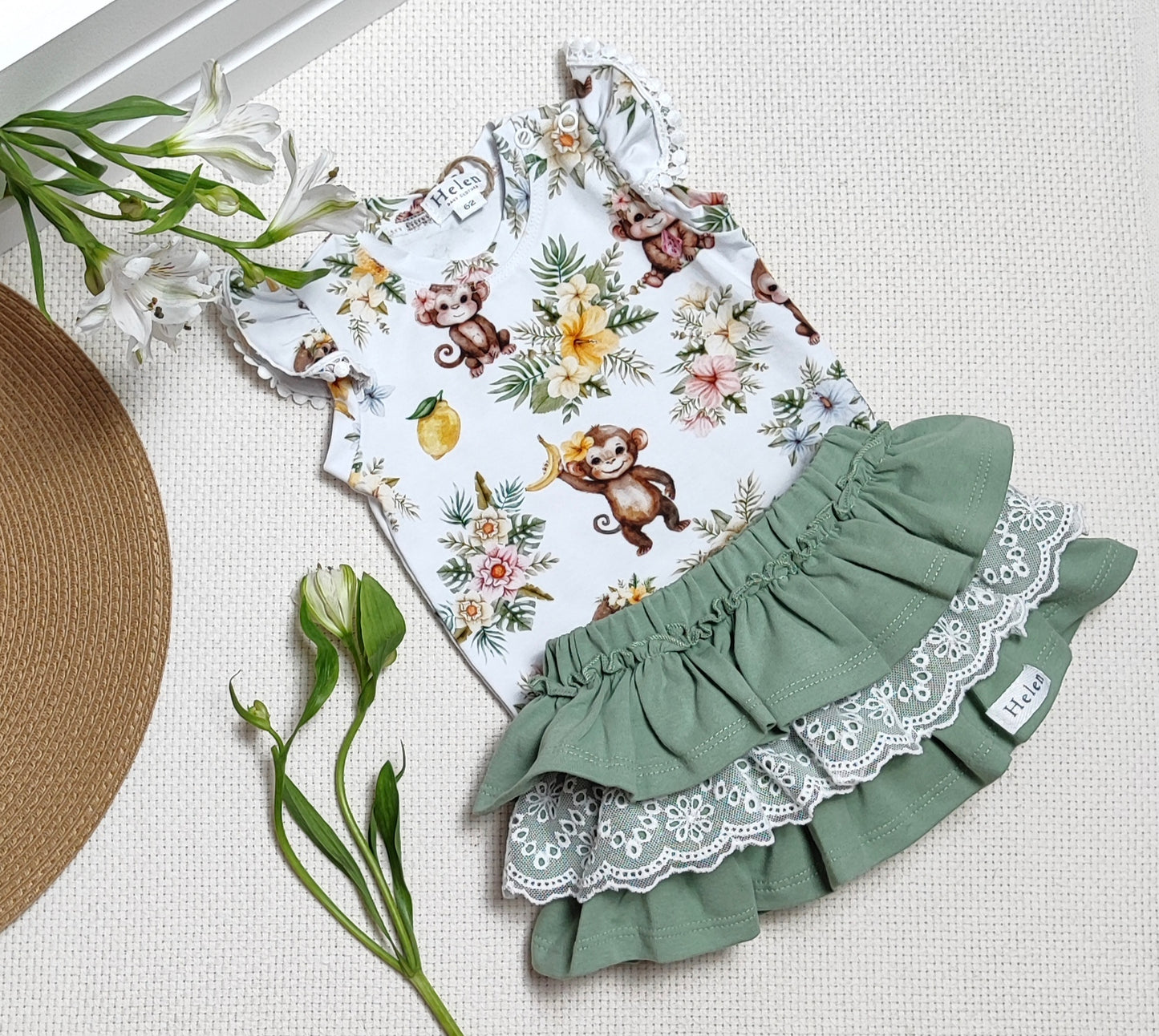 Animal theme vest bodysuit