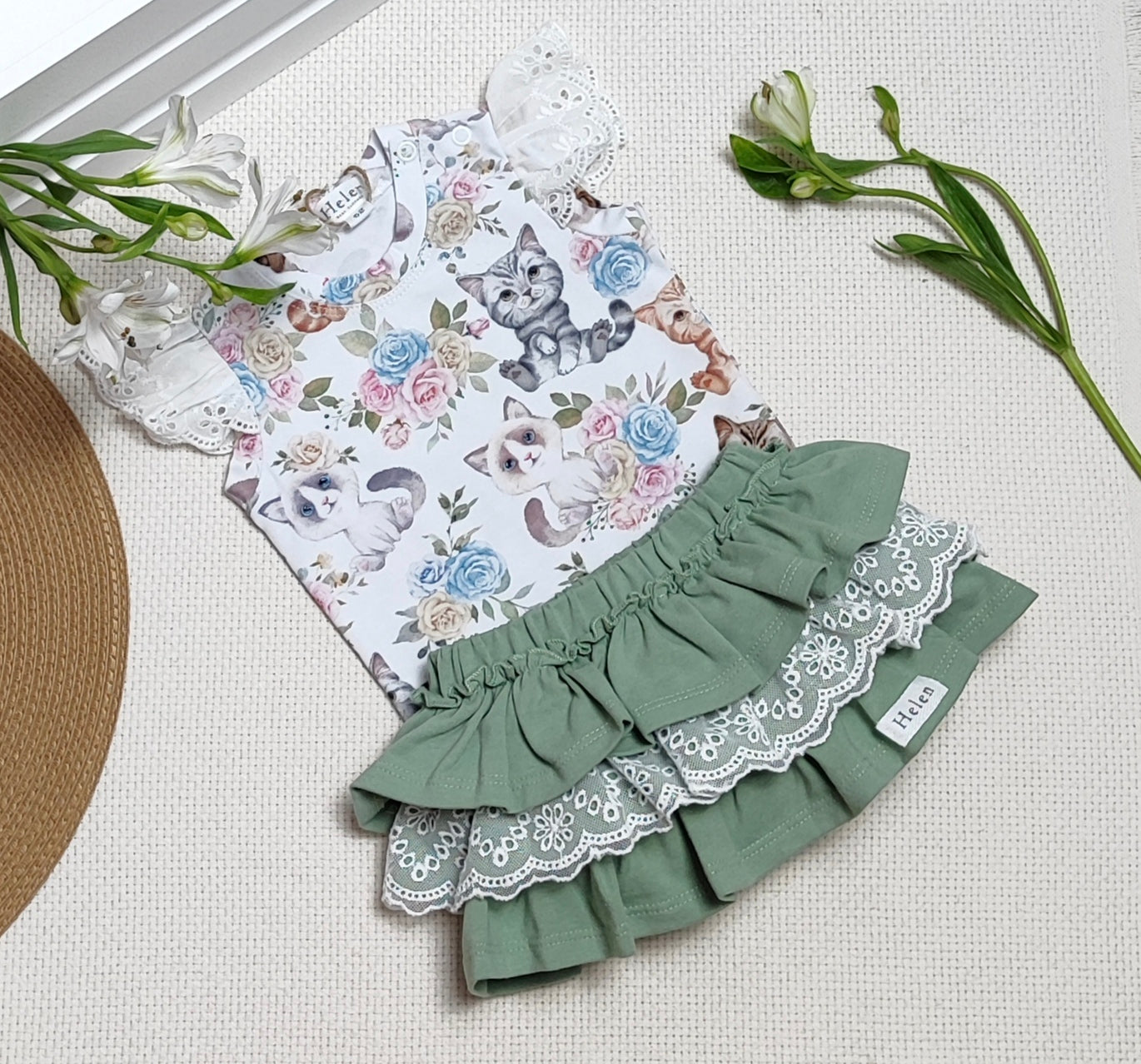 Animal theme vest bodysuit