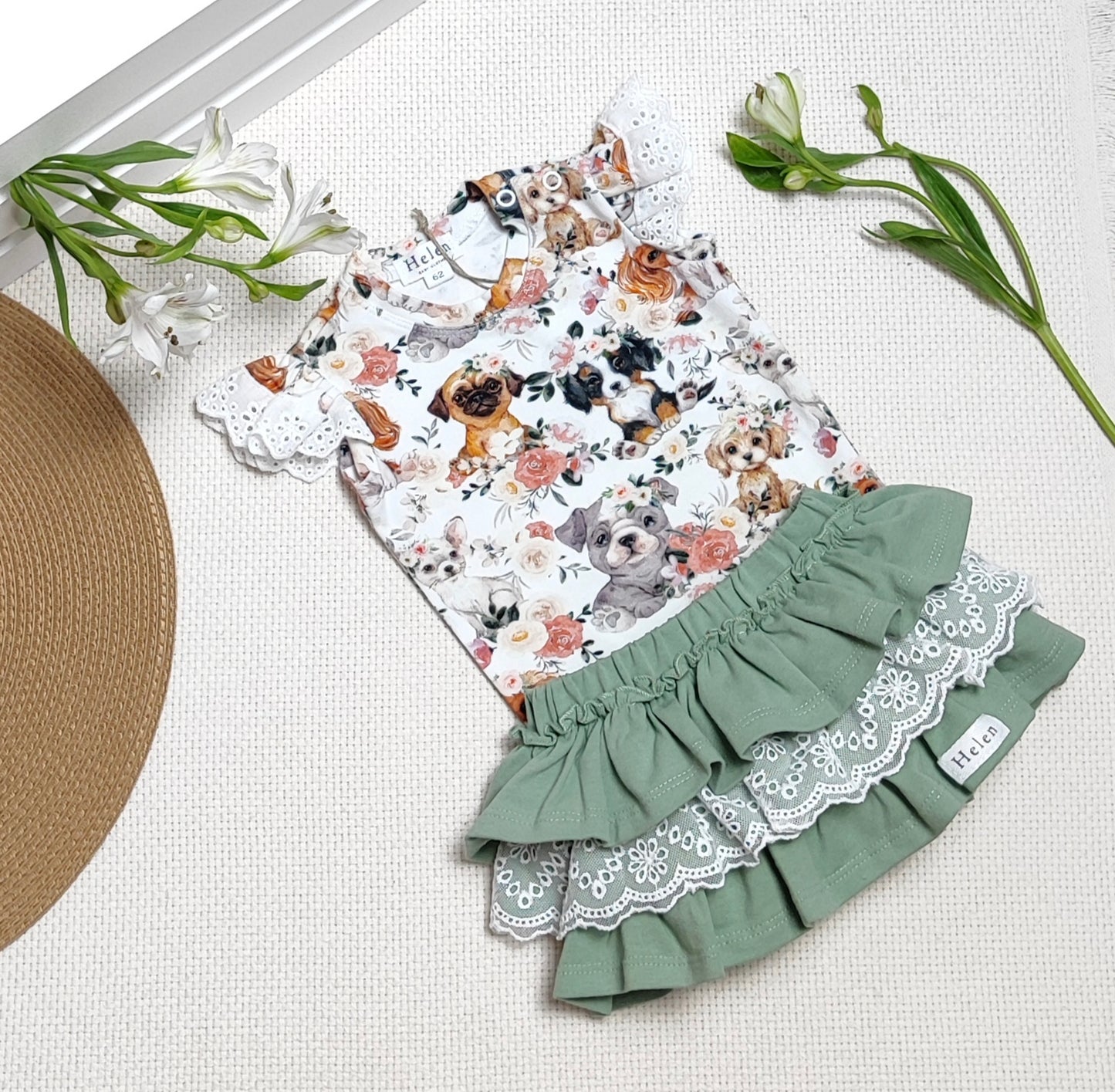 Animal theme vest bodysuit